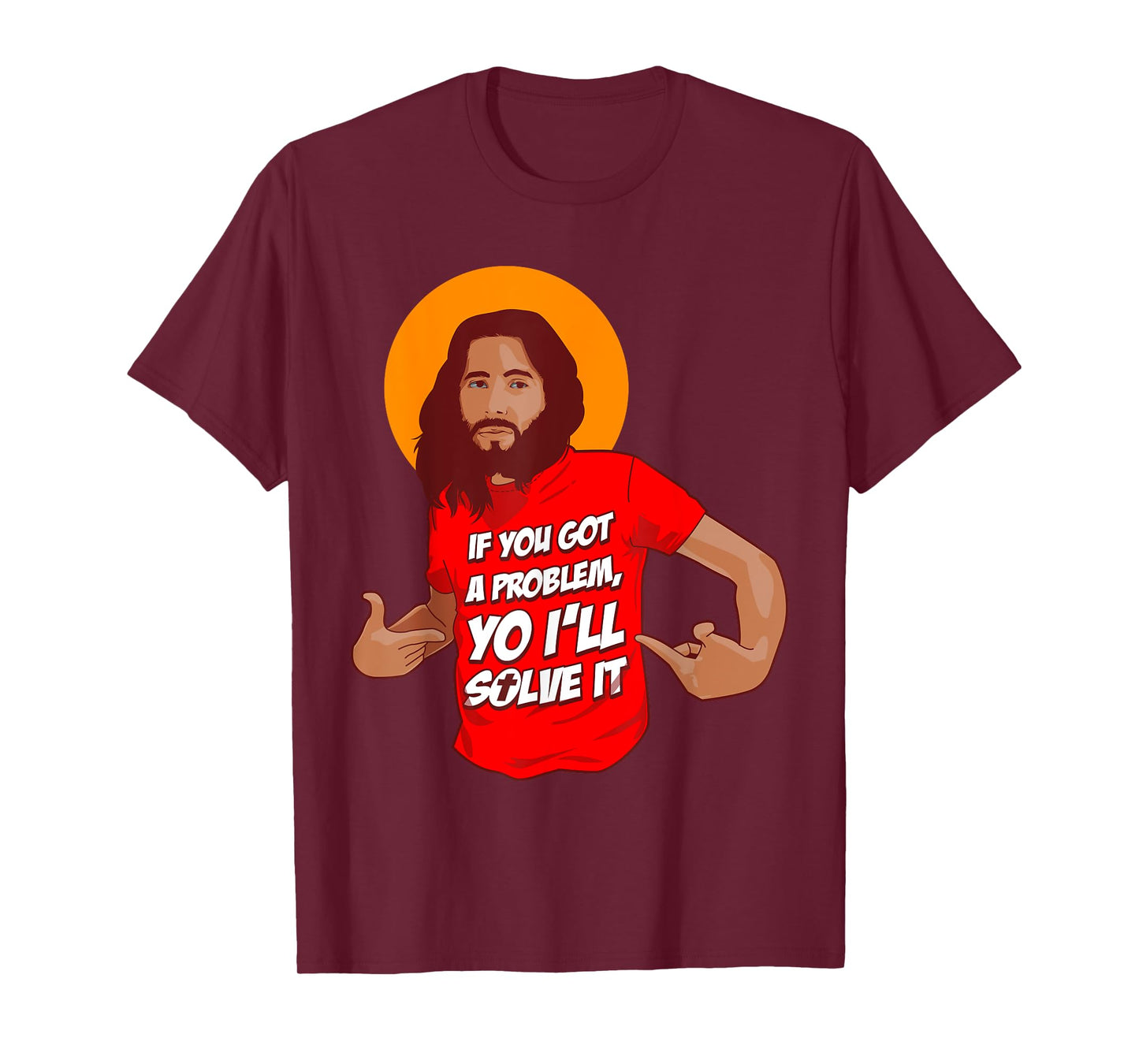 Funny Jesus Christian Meme Yo I'll Solve It Christmas T-Shirt