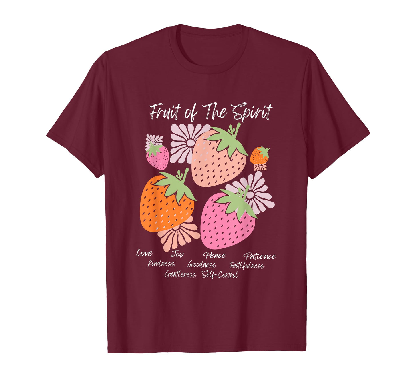 Bible Verse Floral Fruit Christian Fruit of the Spirit T-Shirt