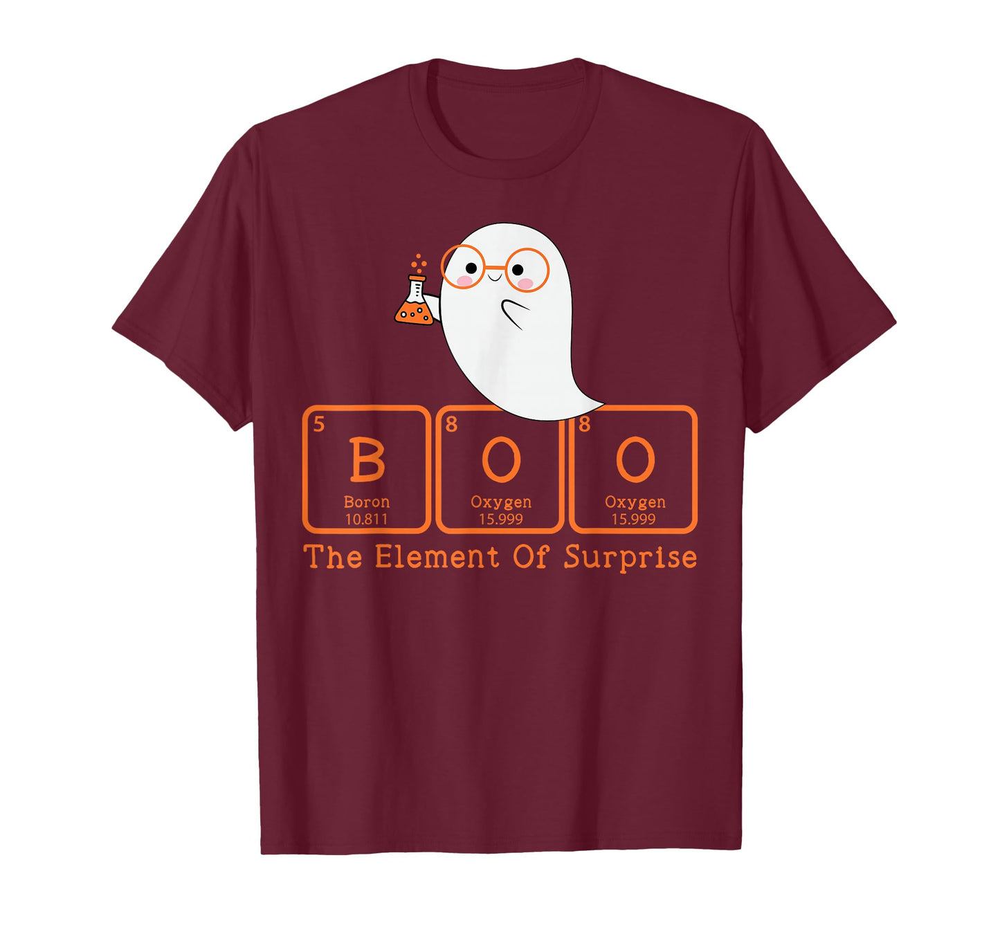Chemistry Boo The Element Of Surprise Cute Chemist Halloween T-Shirt