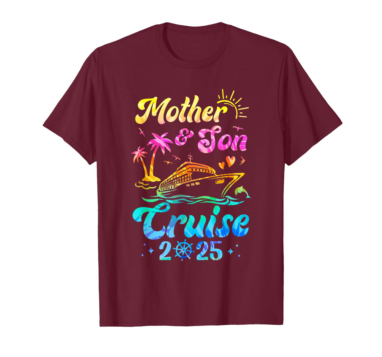 Mother Son Cruise 2025 Family Mom Son Matching Vacation Trip T-Shirt