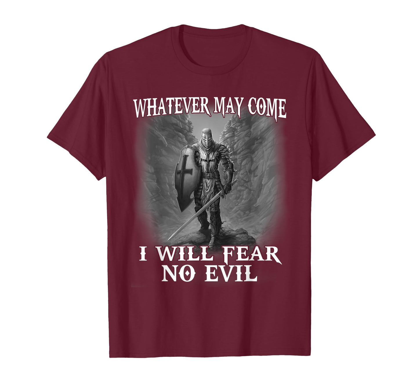 Christian Warrior Knight Templar Prayer To Evil T-Shirt
