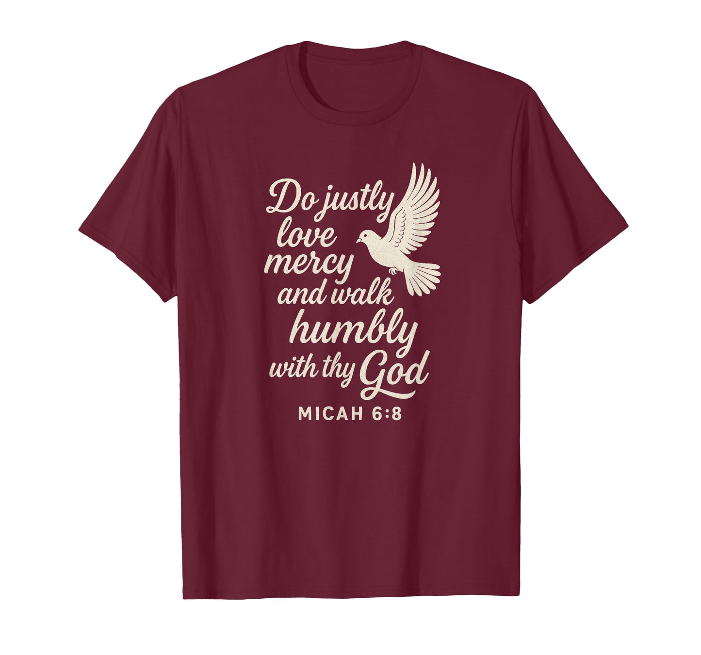 Micah 6:8 Christian Themed Bible Verse Design T-Shirt