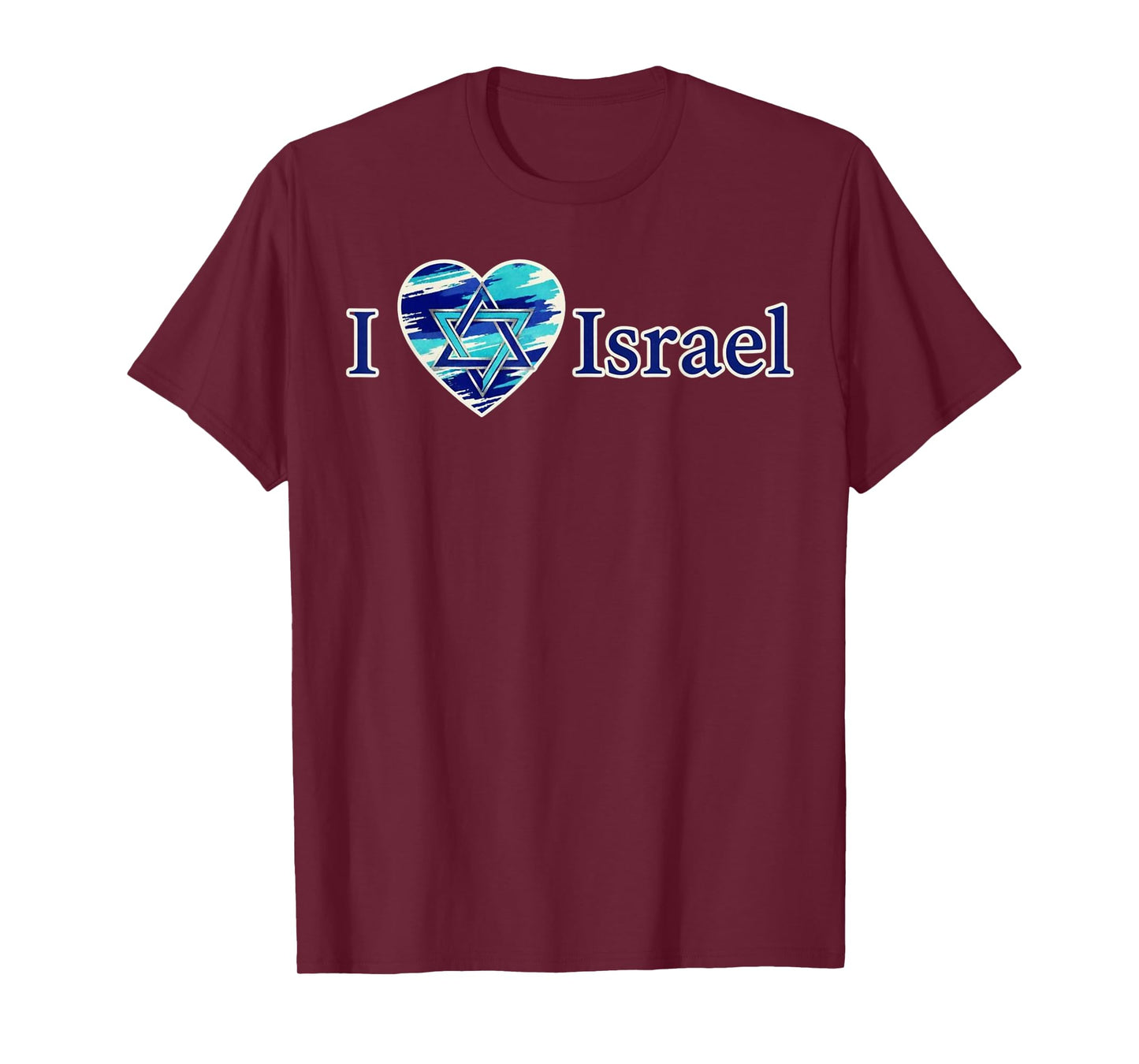I Love Israel Star of David Heart T-Shirt