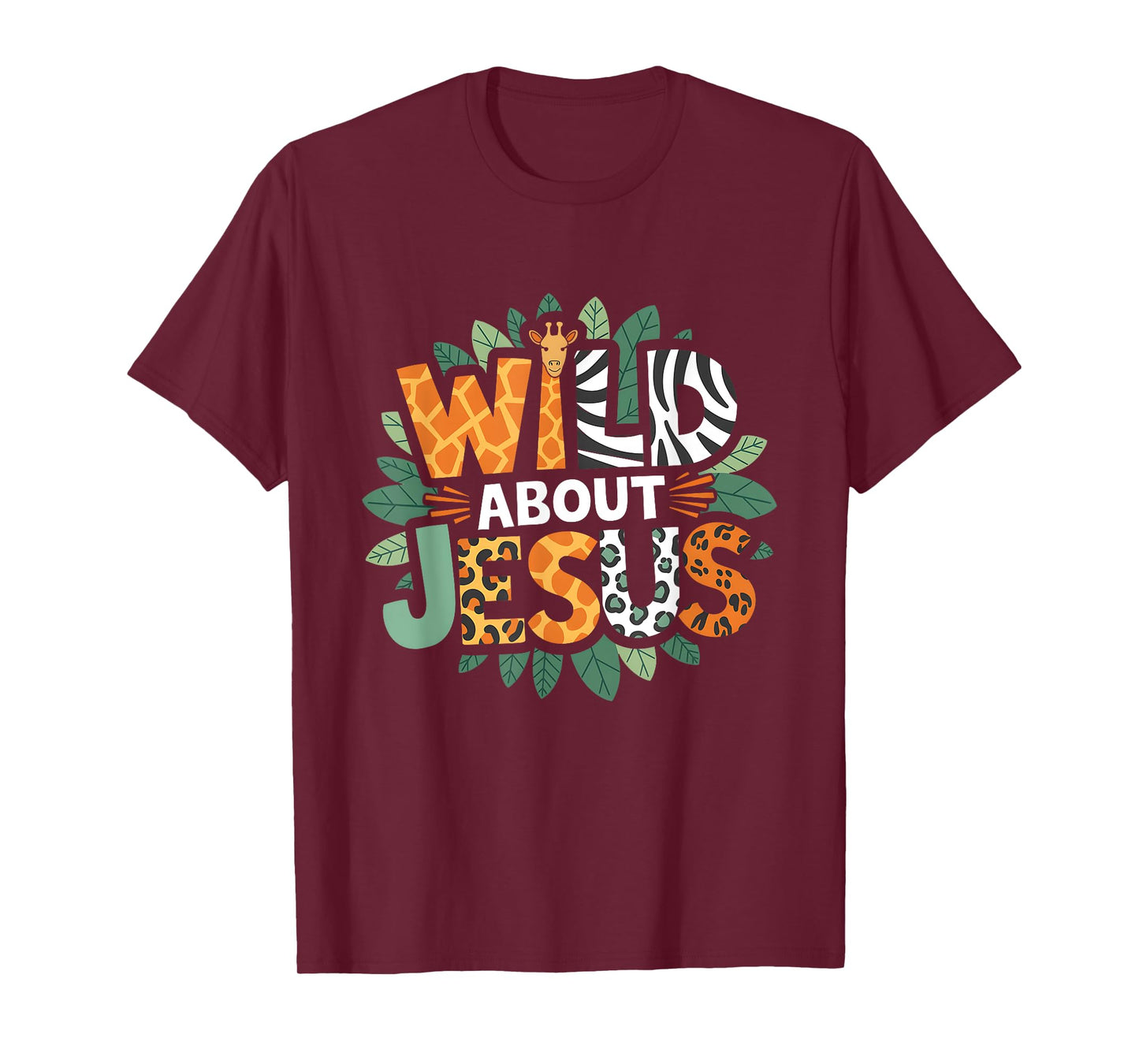 Wild About s Jesus Christian Believer Leopard Zebra Print T-Shirt