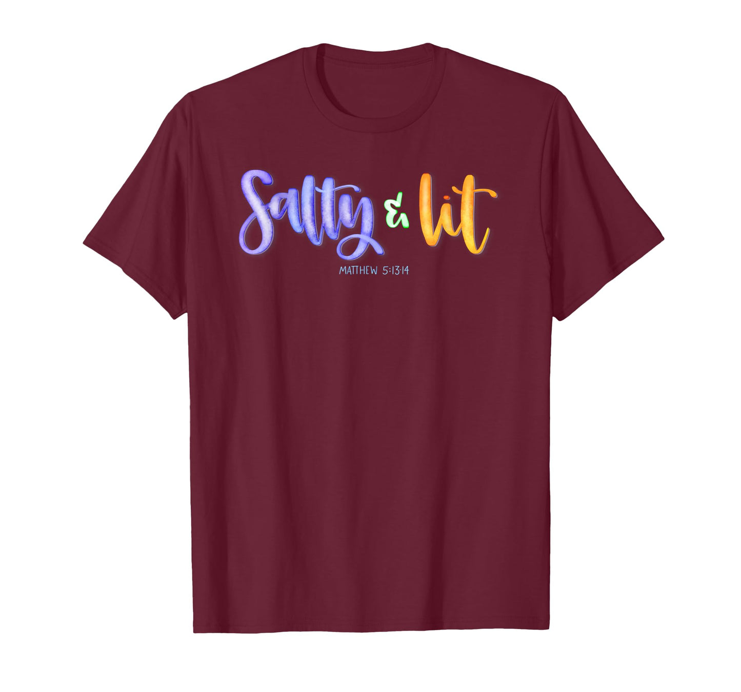 Salty and Lit Funny Christian short sleeve tshirt