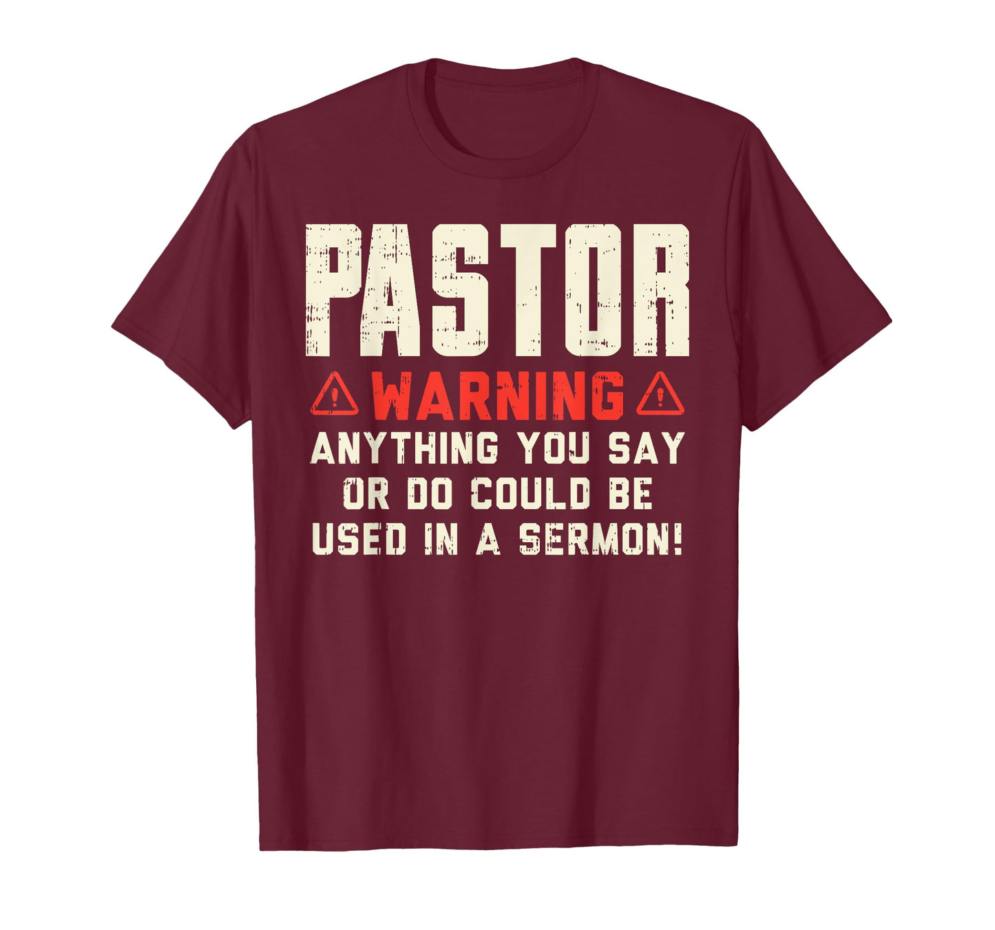Pastor Warning Sermon Funny Christian Preacher Minister Gift T-Shirt