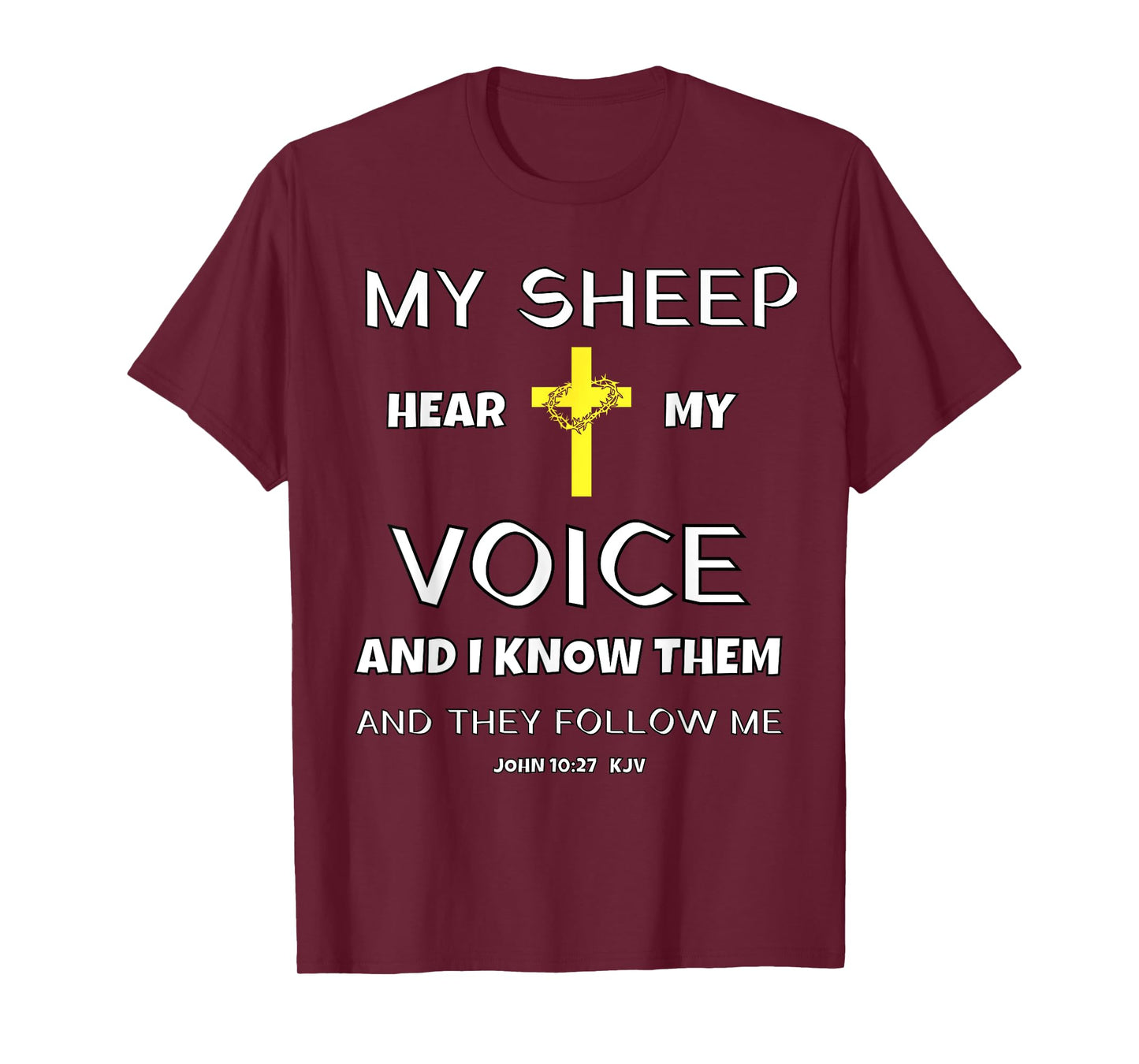 Christian T Shirt Bible Scripture Verse John 10:27 Jesus T-Shirt