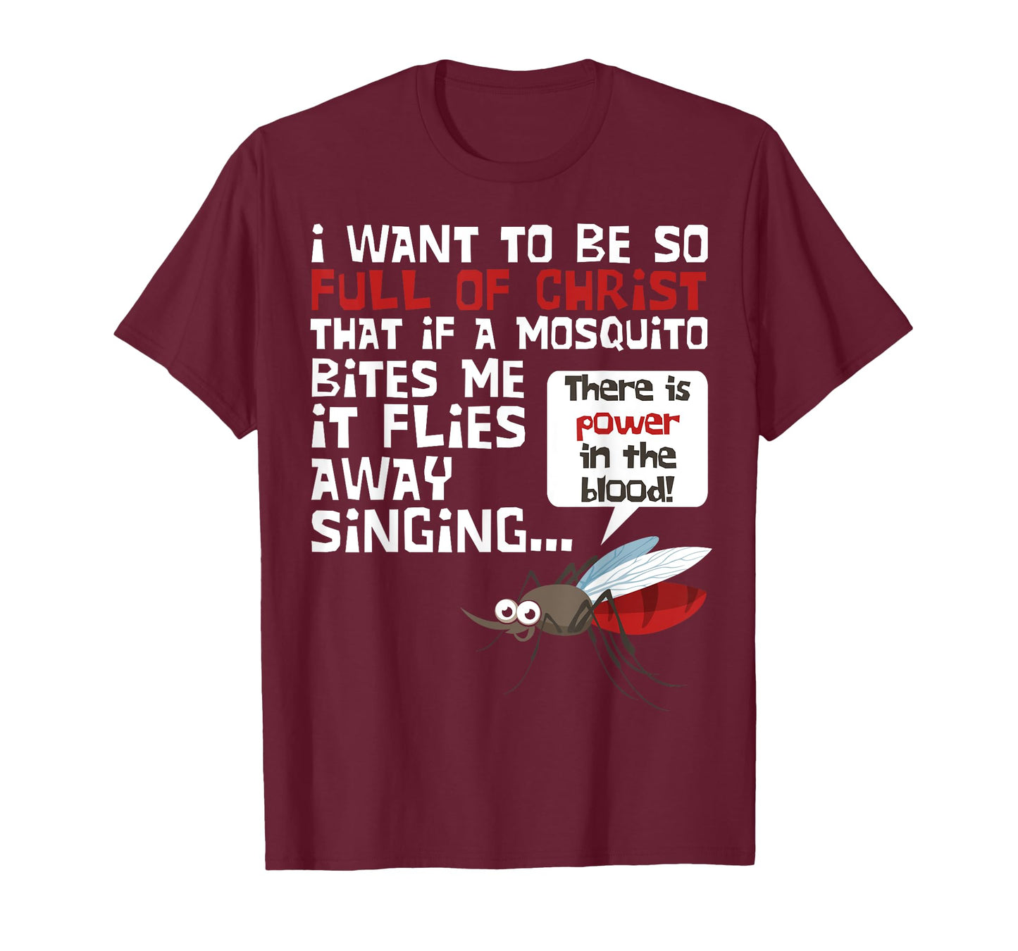 Christian Mosquito Funny Gag Jokes Religious Christian T-Shirt