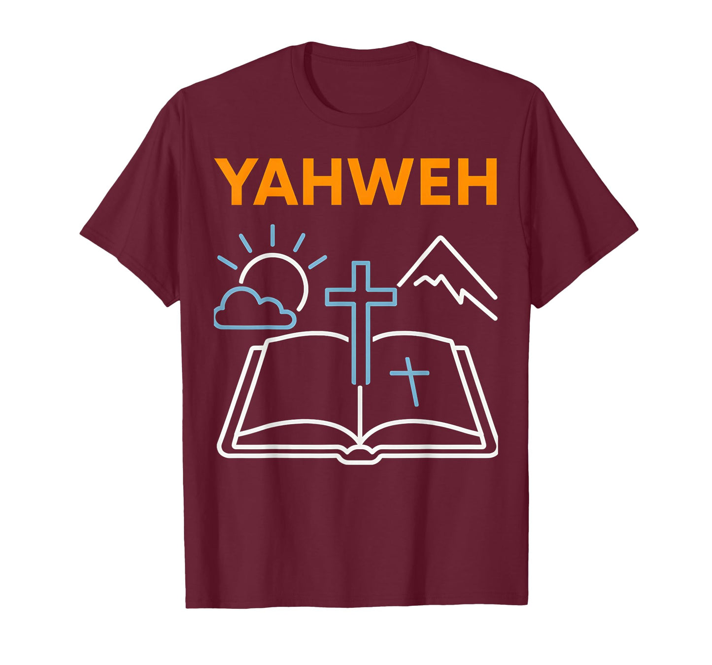 Bible Verse Yahweh Vintage Mens Christian Faith T-Shirt