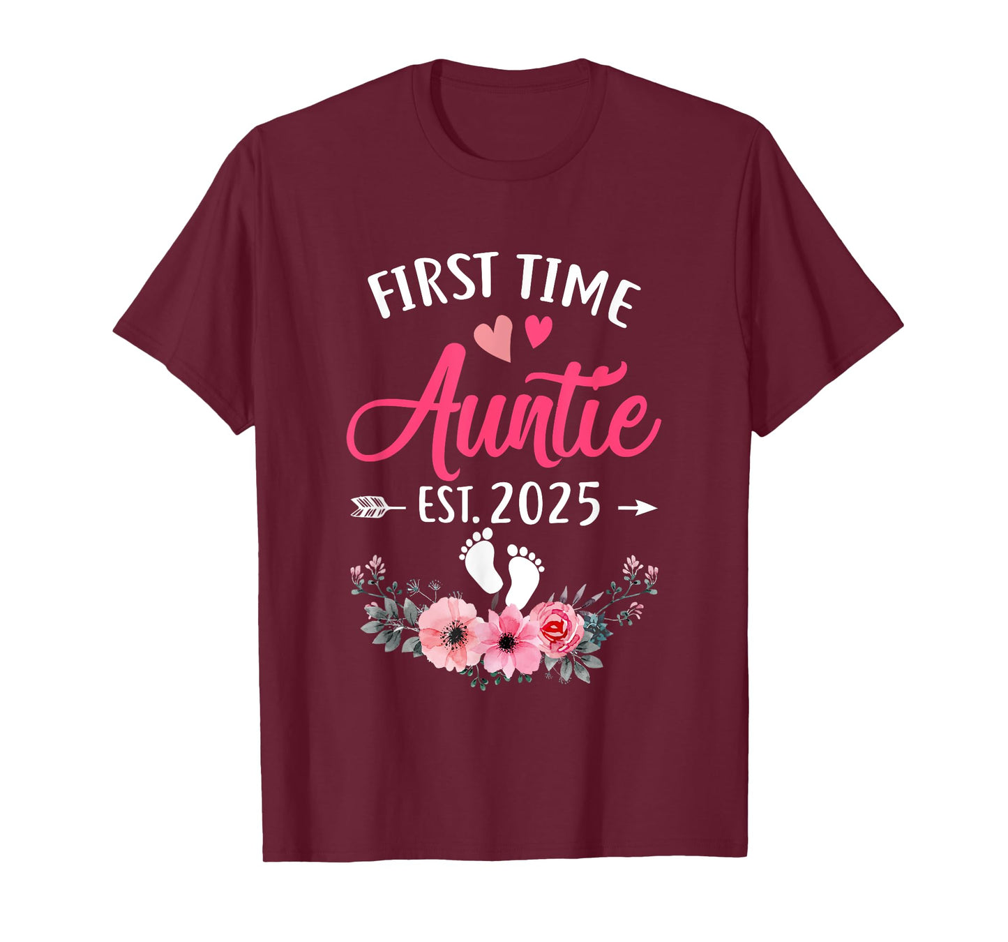 First Time Auntie Promoted To Auntie Est 2025 Mothers Day T-Shirt