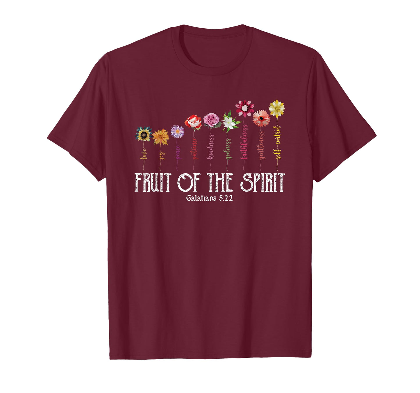 Fruit Of Spirit Floral Religious Christian T-Shirt