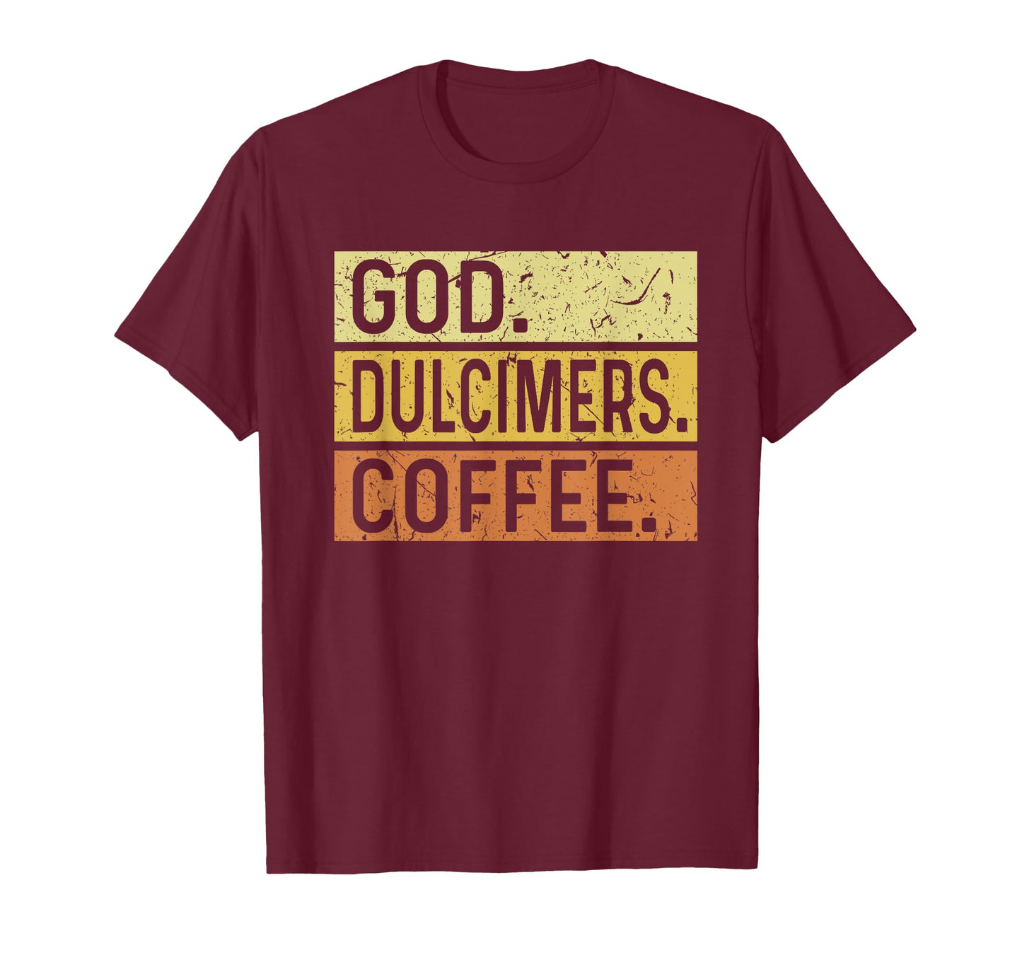 God Dulcimers Coffee Jesus Musician Mountain Dulcimer T-Shirt