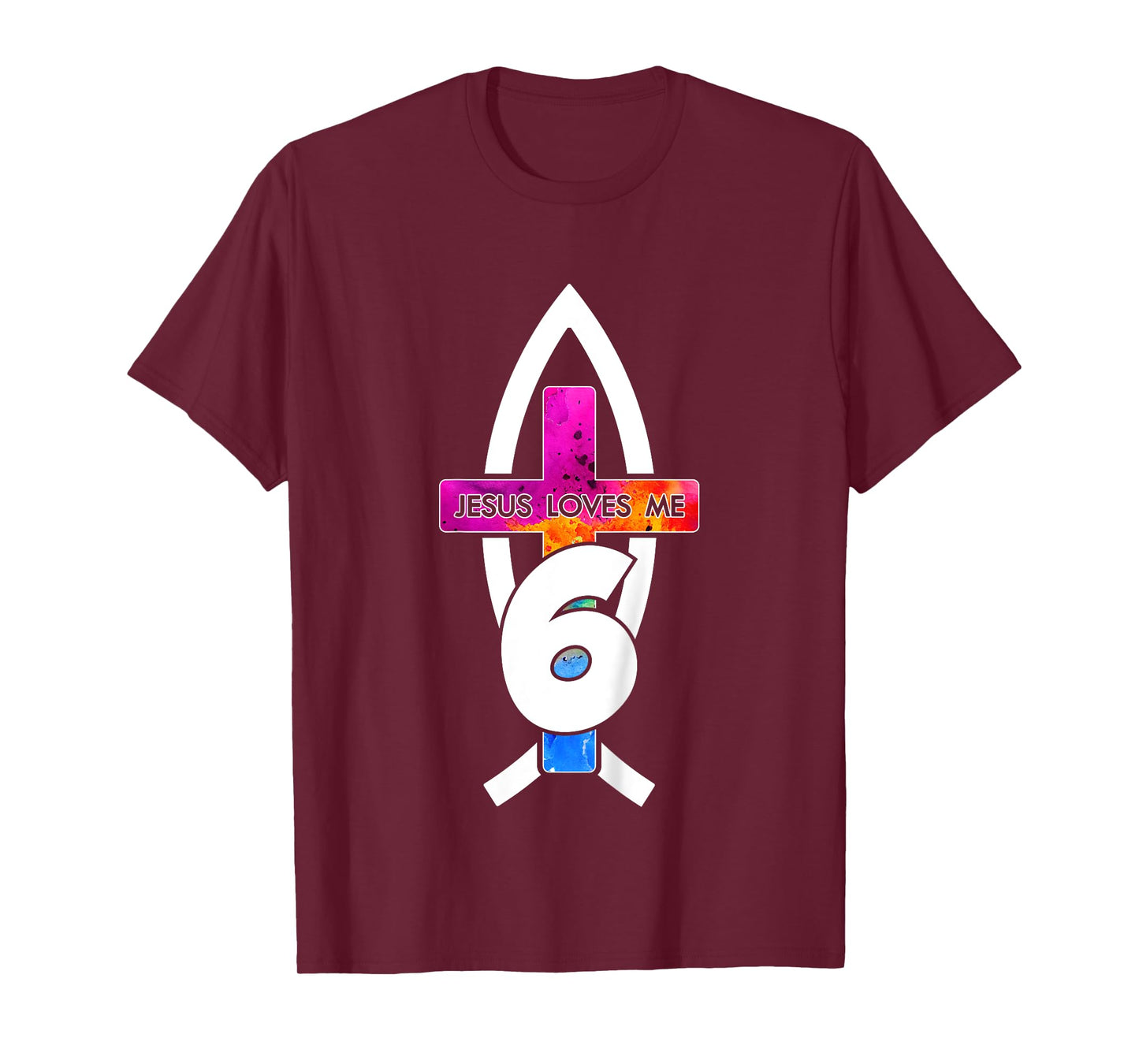 Jesus Loves ME 6 Religious 6 Years Jesus 6TH Birthday T-Shirt