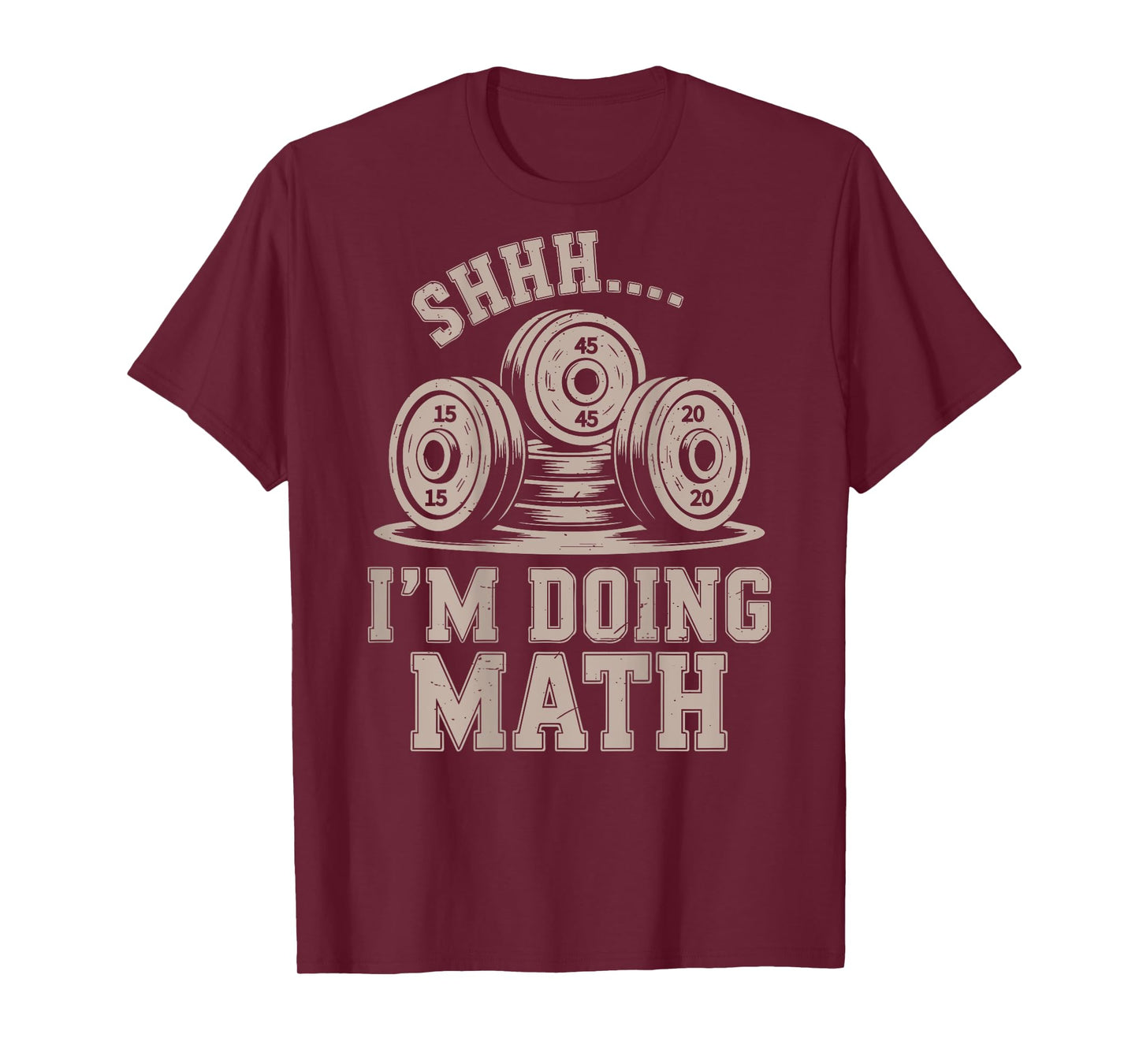 Shhh I'm Doing Math Funny Christian Gym Workout Jesus Women T-Shirt