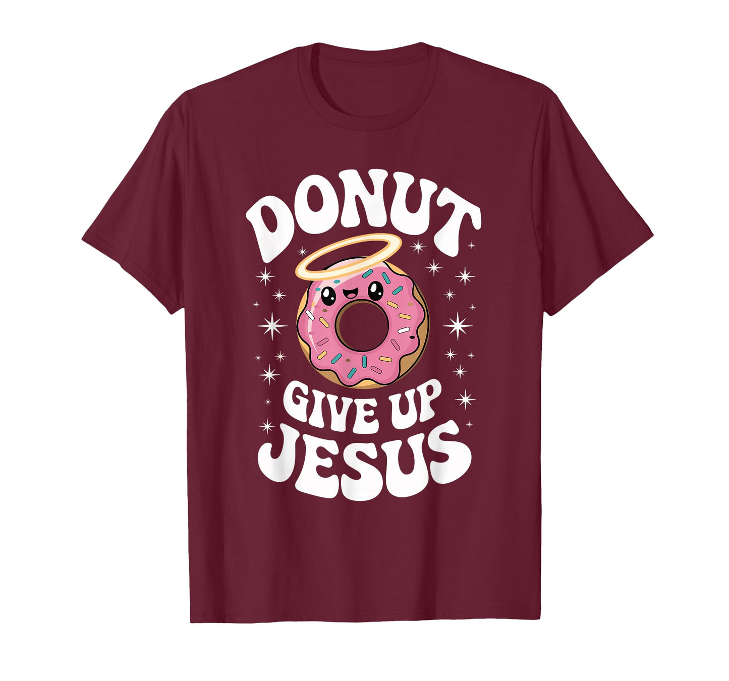 Funny Christian Donut Cute Faith Humor Retro Jesus Art T-Shirt