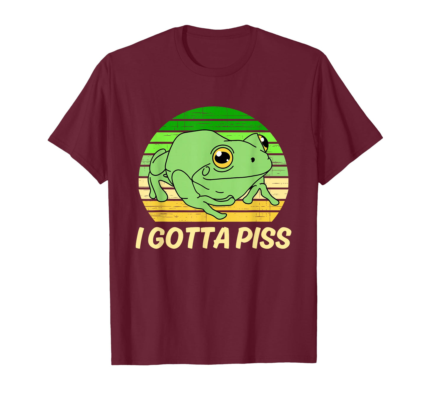 I Gotta Piss Funny Cute Frog Vintage Design T-Shirt