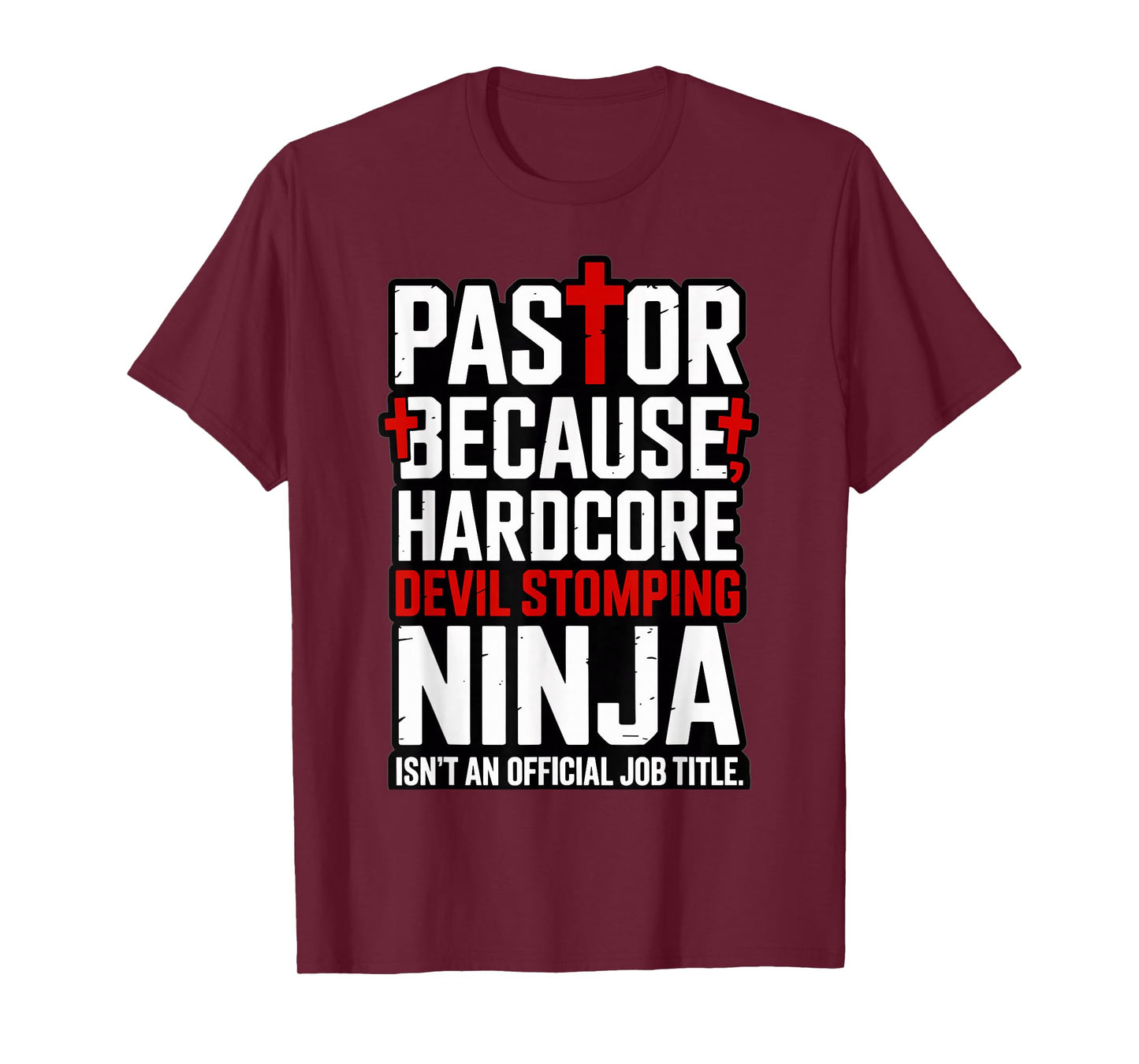 Pastor Hardcore Devil-Stomping Ninja Funny T-Shirt