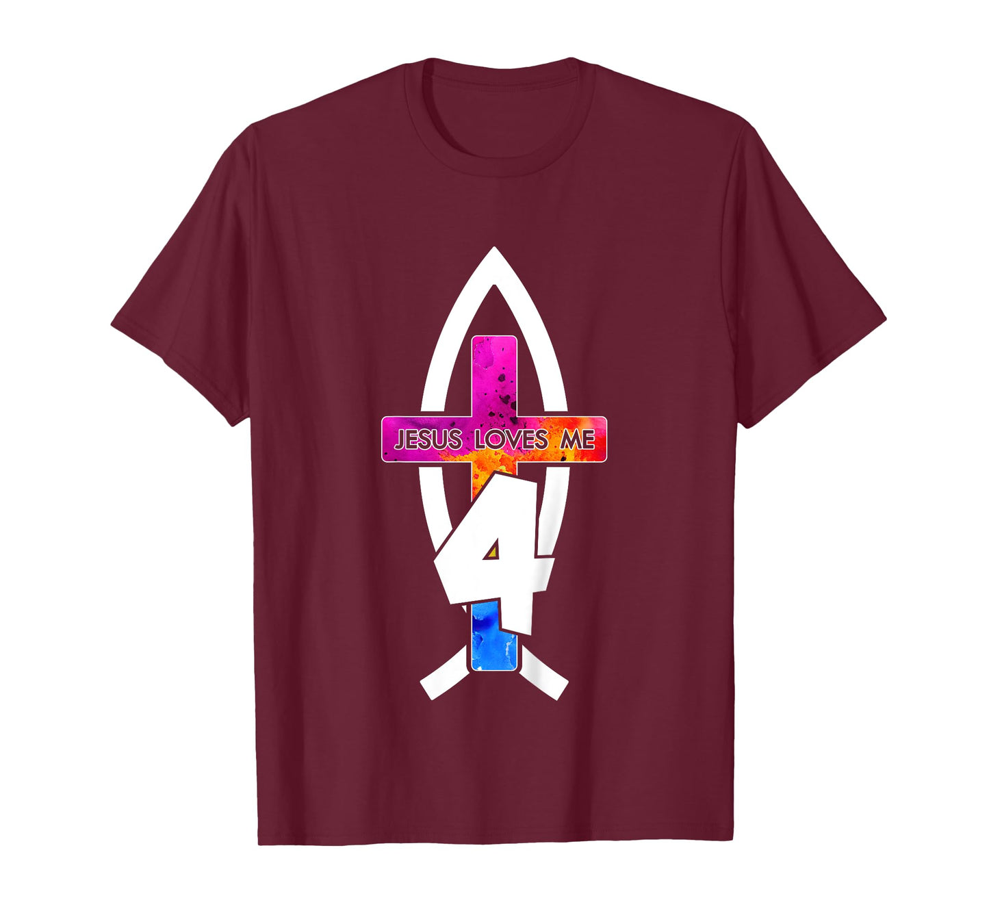 Jesus Loves ME 4 Religious 4 Years Jesus 4TH Birthday T-Shirt