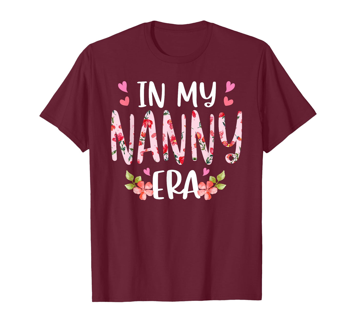 In My Nanny Era Floral Mother's Day Flower Girly Women T-Shirt
