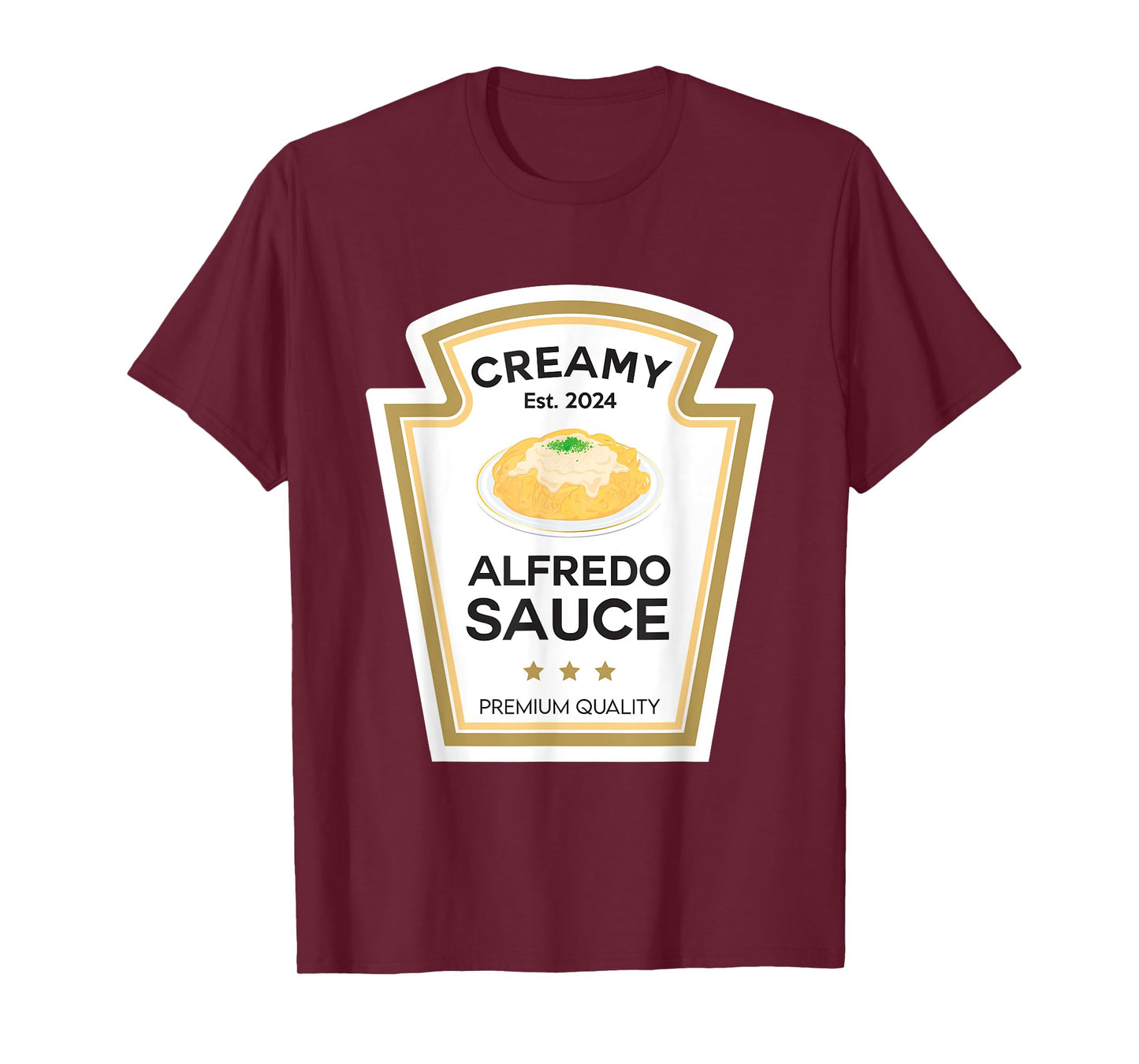 Creamy Alfredo Sauce Condiment With Jesus Christian Family T-Shirt