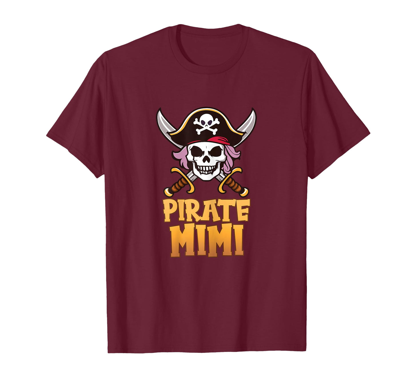 Pirate Mimi Funny Captain Matching Grandma Halloween Costume T-Shirt
