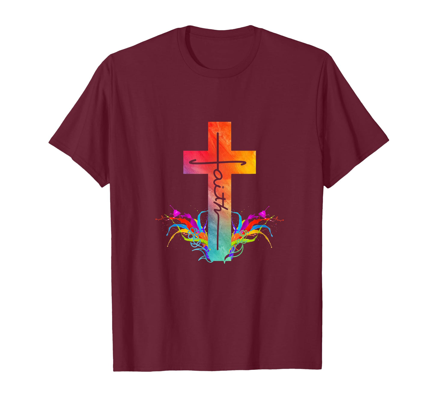 Vintage Distressed Art Cross Christian Faith Gifts T-Shirt
