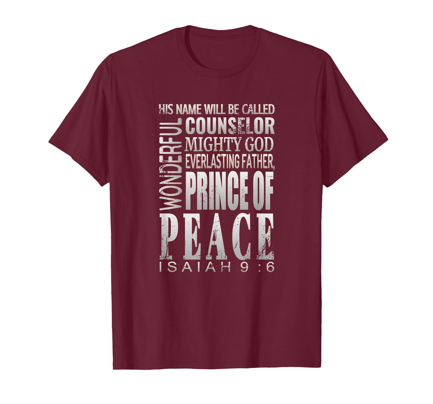 Prince Of Peace Shirt Isaiah 9:6 Christmas Bible Verse Gift T-Shirt