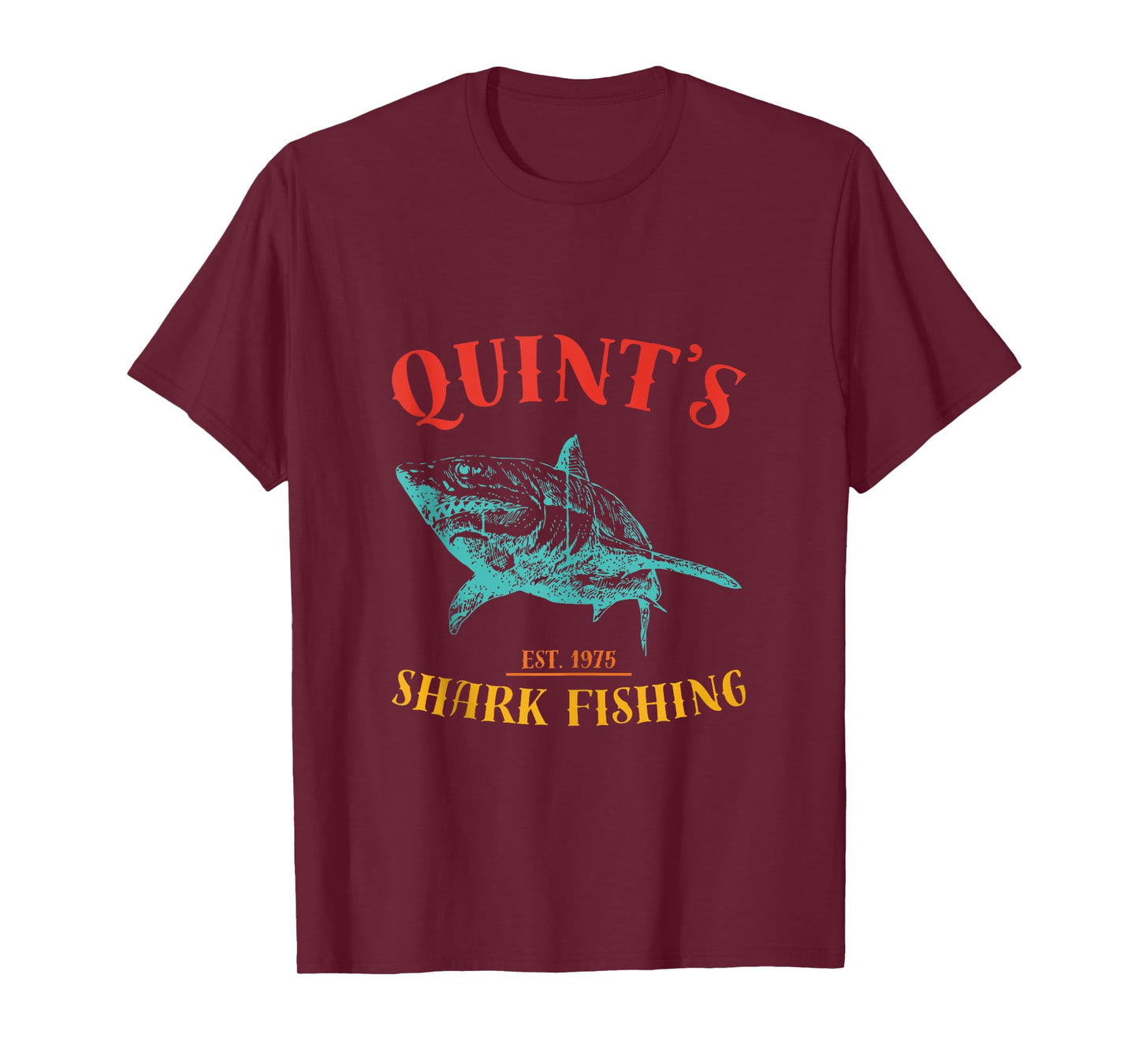 Quint’s Shark est. 1975 Fishing Funny Retro Fishing Tank Top