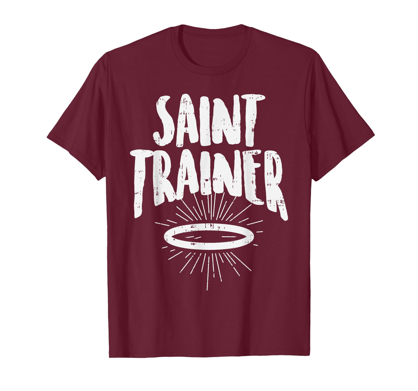 Saint Trainer Halo Workout Funny God Jesus Christian Gift T-Shirt