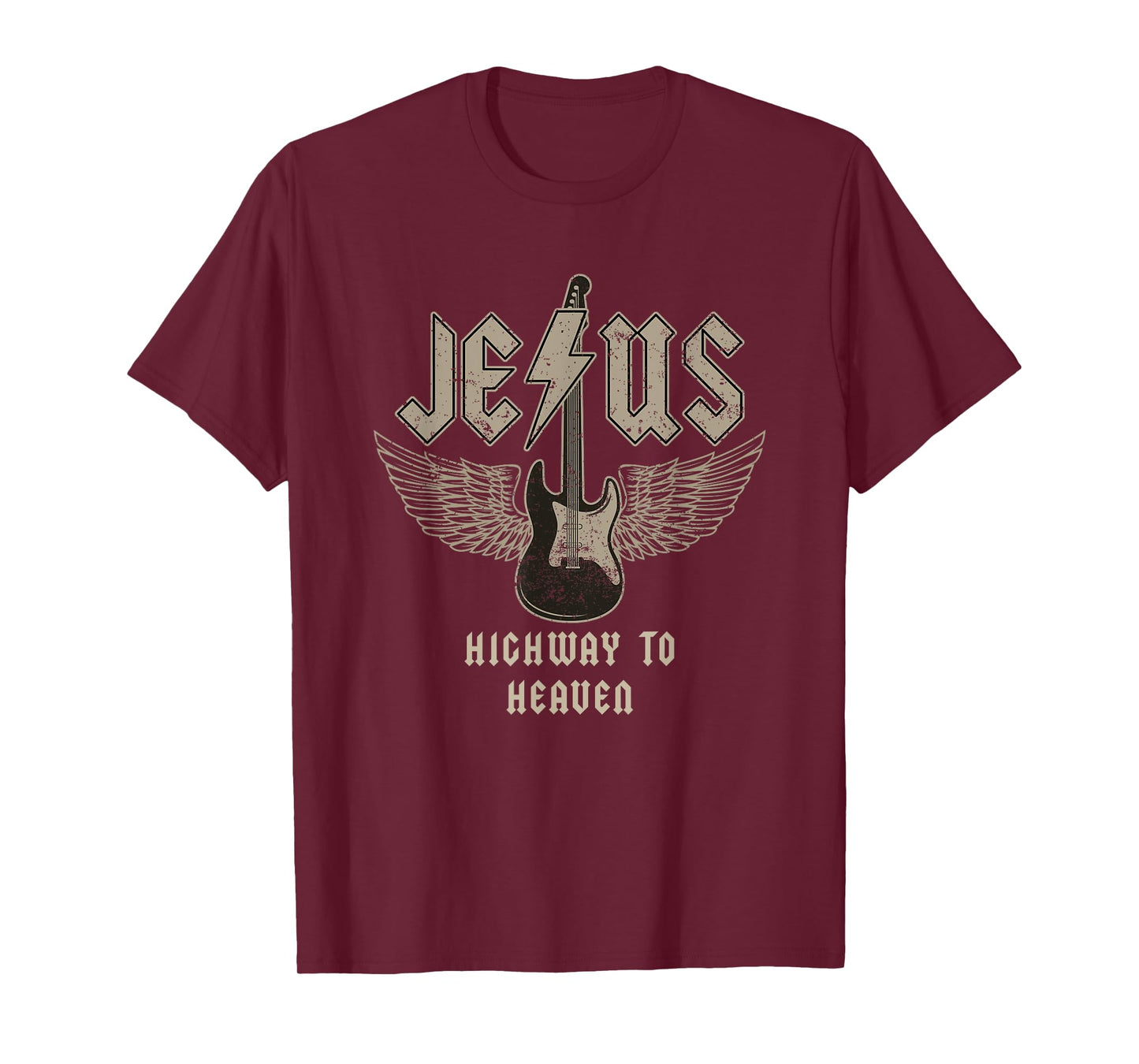 Jesus Rock and Roll Christian Music Worship Bible Verse T-Shirt