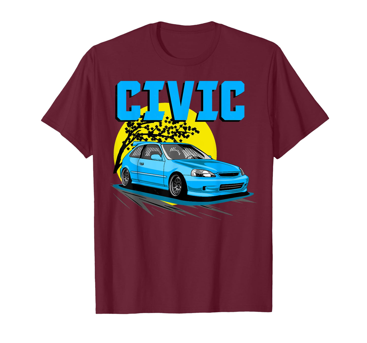 1997 CIVIC eg ek type r Hatchback car T-Shirt, Small, Black