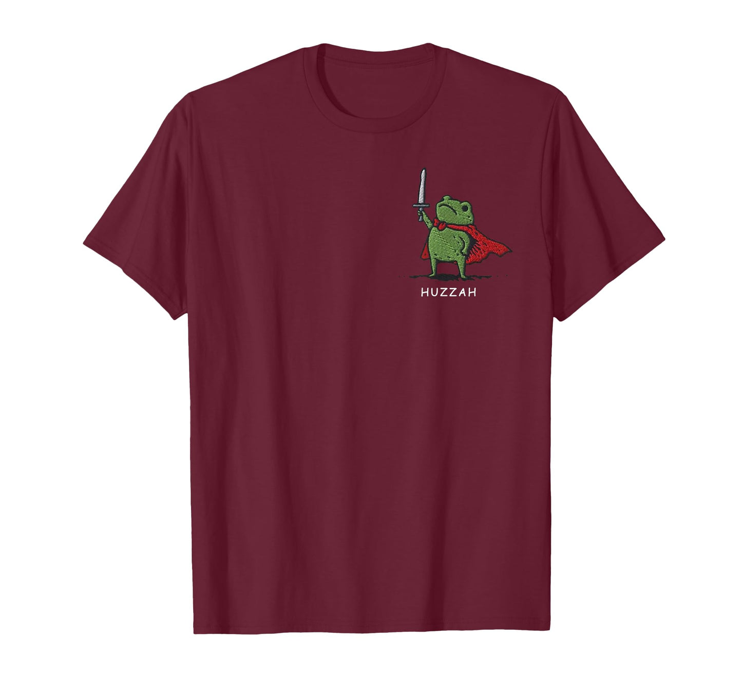 Huzzah Frog Knight Funny Sword Meme Quote T-Shirt