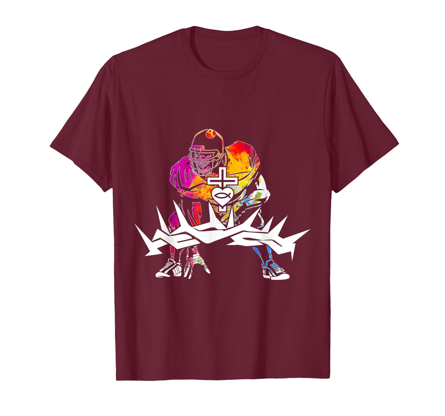 Religious Jesus Football Christian GOD Football T-Shirt