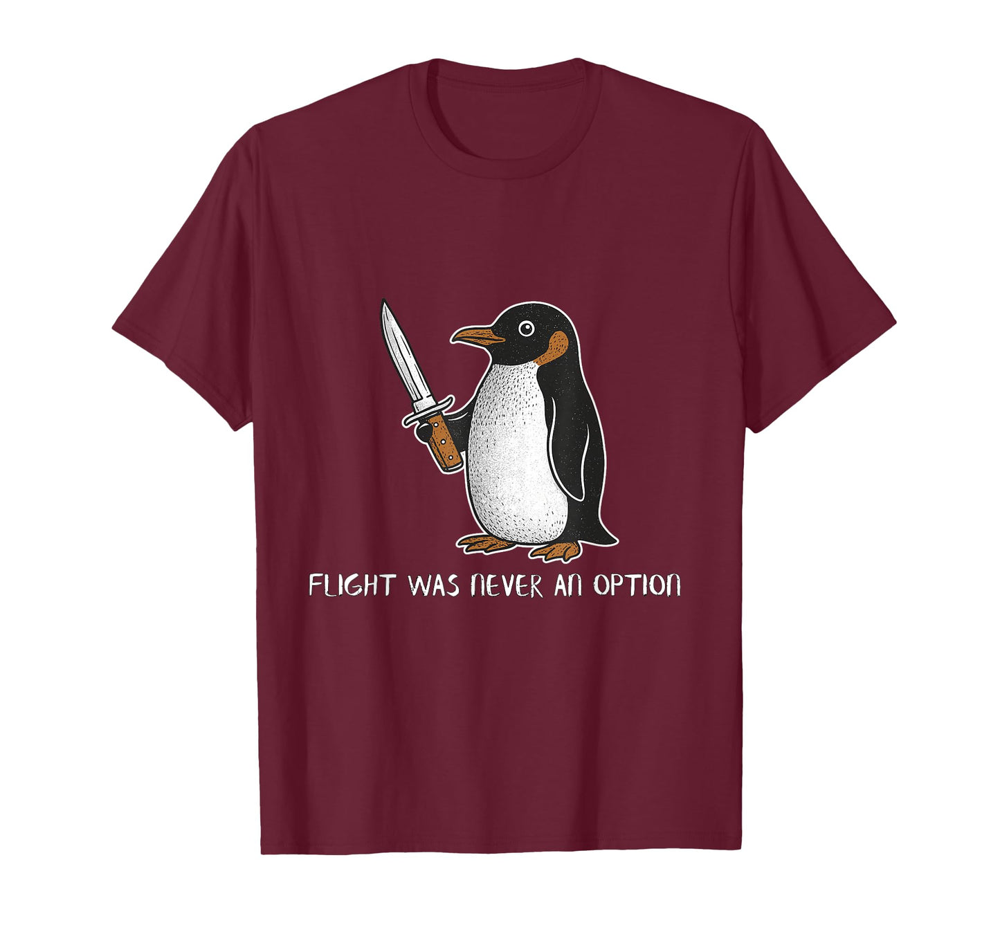 Funny Penguin Meme Dad Joke Sarcastic Flight Fight Cute Bird T-Shirt