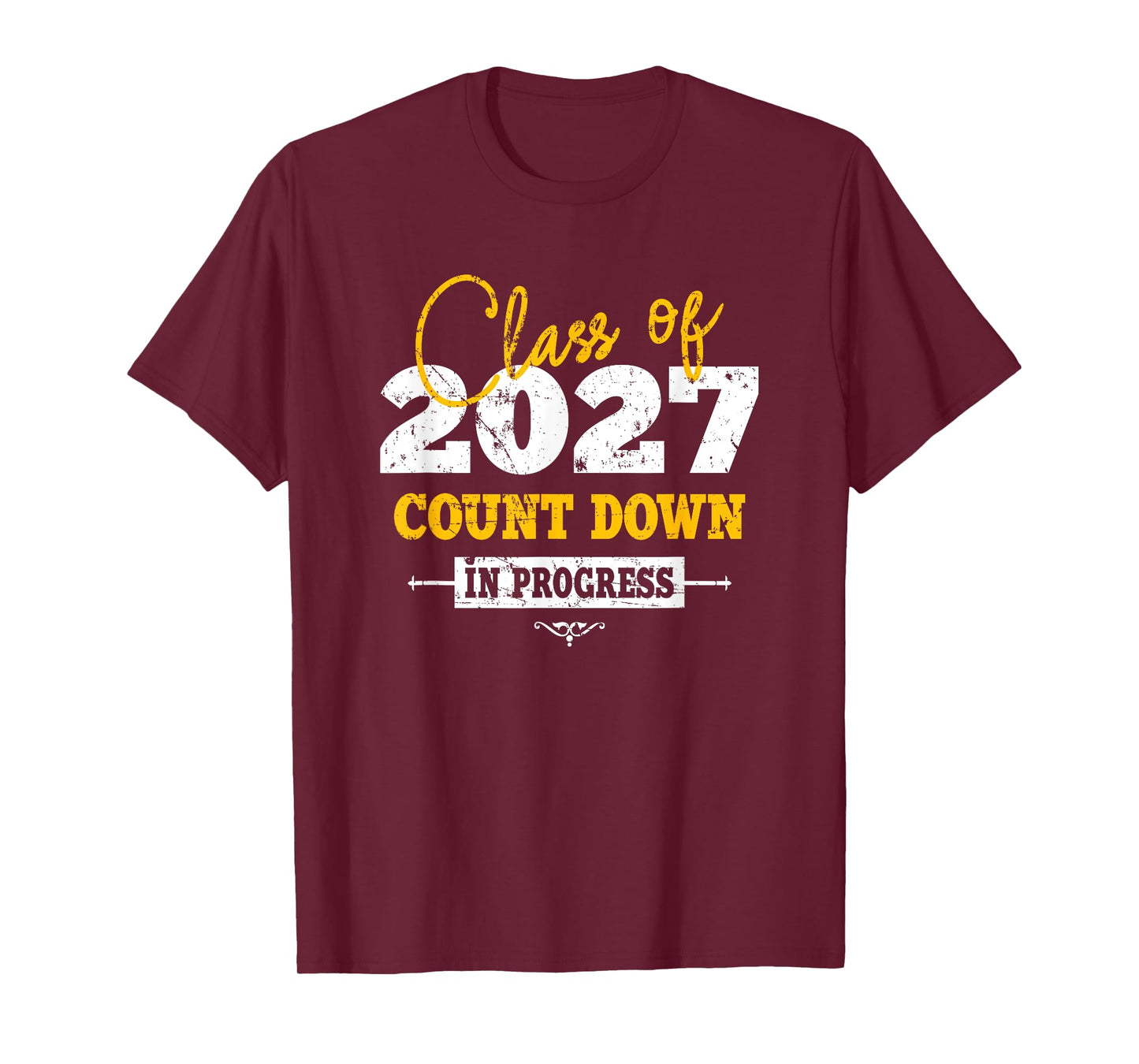 Class Of 2027 Count Down Funny Grad First Day Sophomore T-Shirt