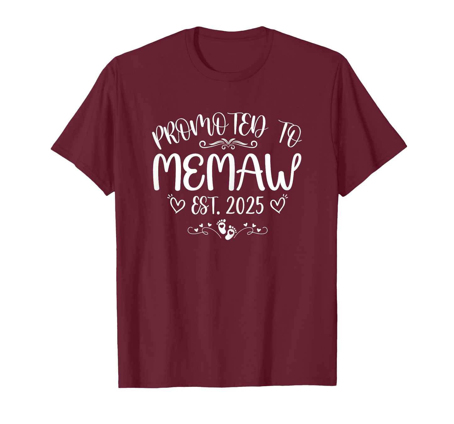 Womens Promoted To Memaw Est 2025 Soon To Be Mom Mother's day T-Shirt