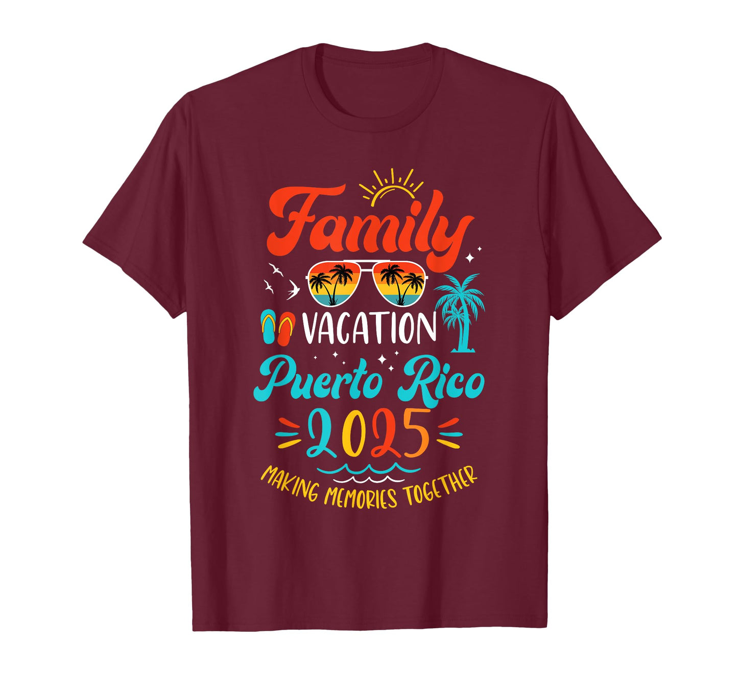Family Vacation 2025 Puerto Rico Matching Summer Vacation T-Shirt