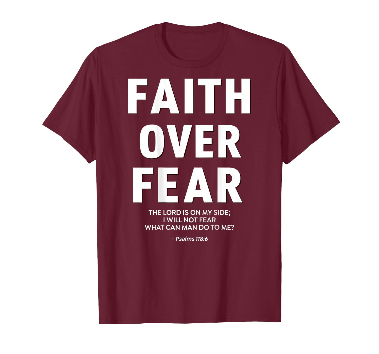 Women Faith Over Fear Cute Jesus Christian Dad Men Girl Teen T-Shirt