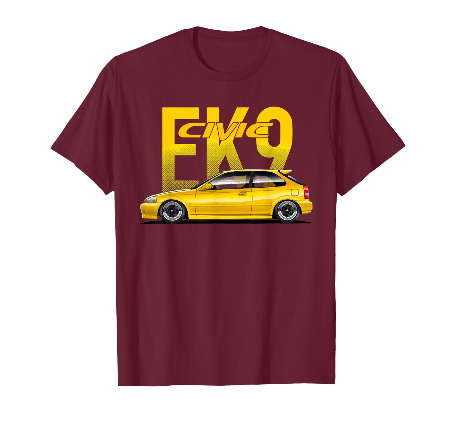 Civic EK 9 Type R Japanese Yellow Car T-Shirt