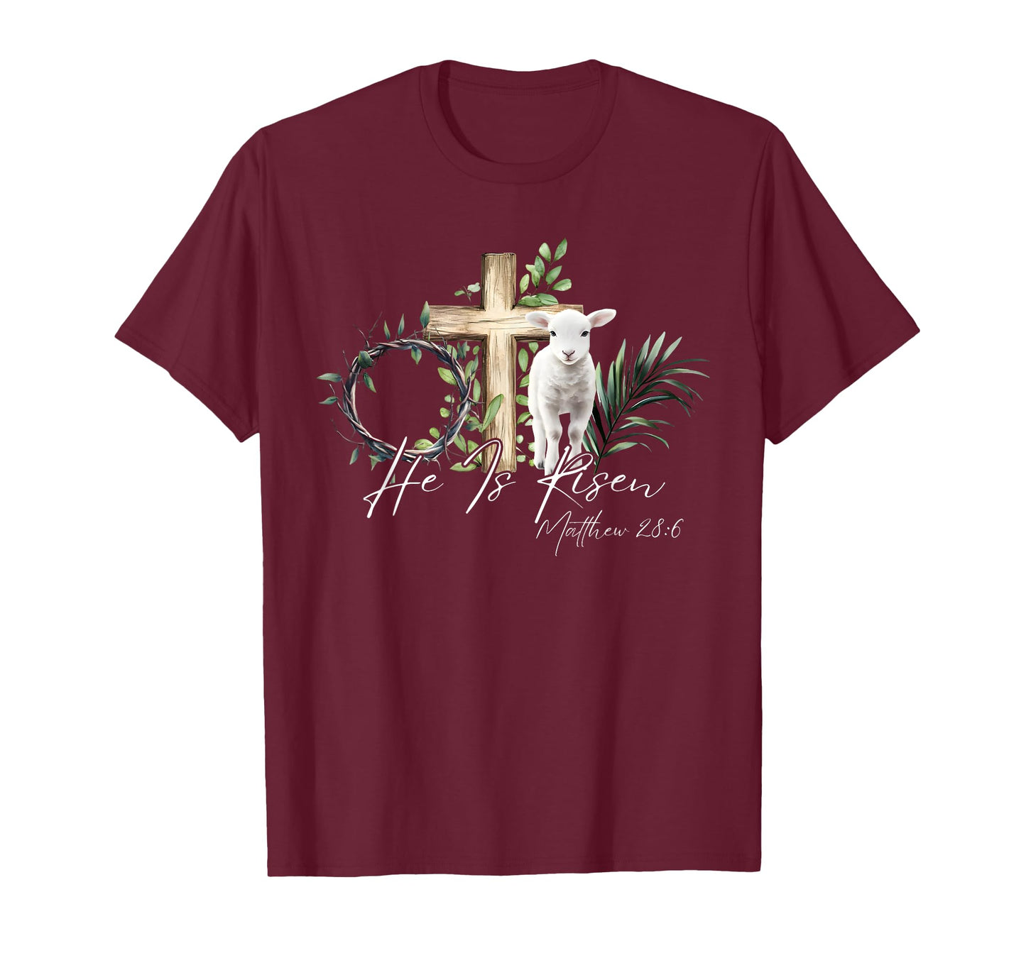 He Is Risen Jesus Christian Funny Easter Day Womens Kids T-Shirt