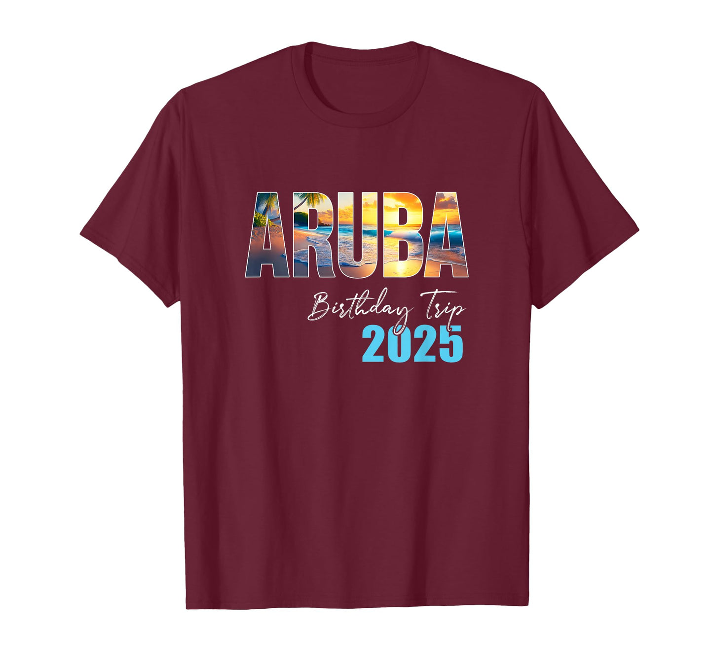 Aruba Birthday Trip 2025 Vacation Party Crew Cruise T-Shirt