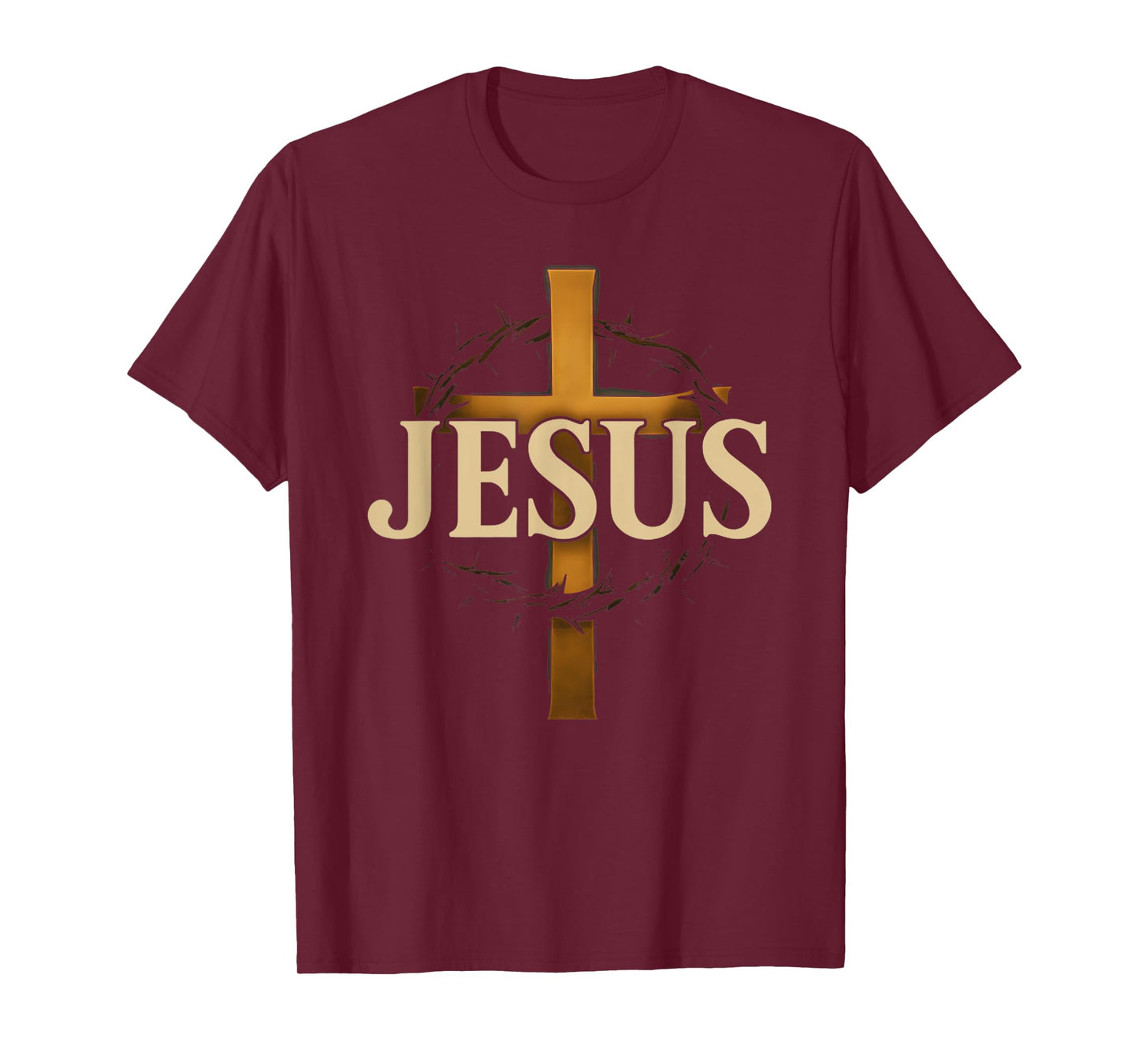 Vintage Jesus Cross With Crown King Christian Gift T-Shirt