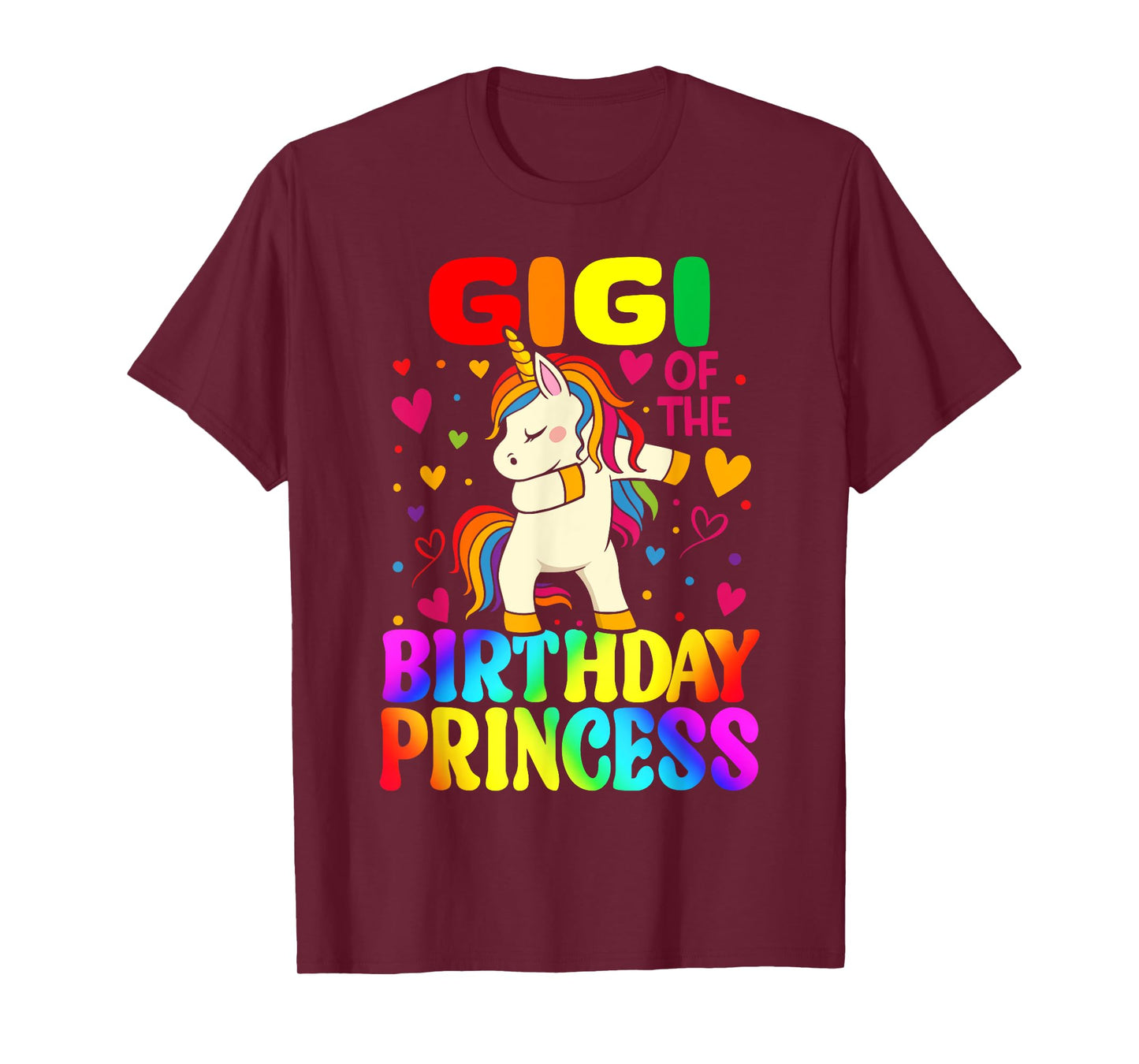 Gigi Of The Birthday Princess Unicorn Matching Family T-Shirt