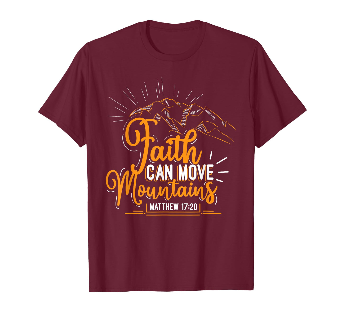 Faith Can Move Mountains Christian Inspirational Matching T-Shirt