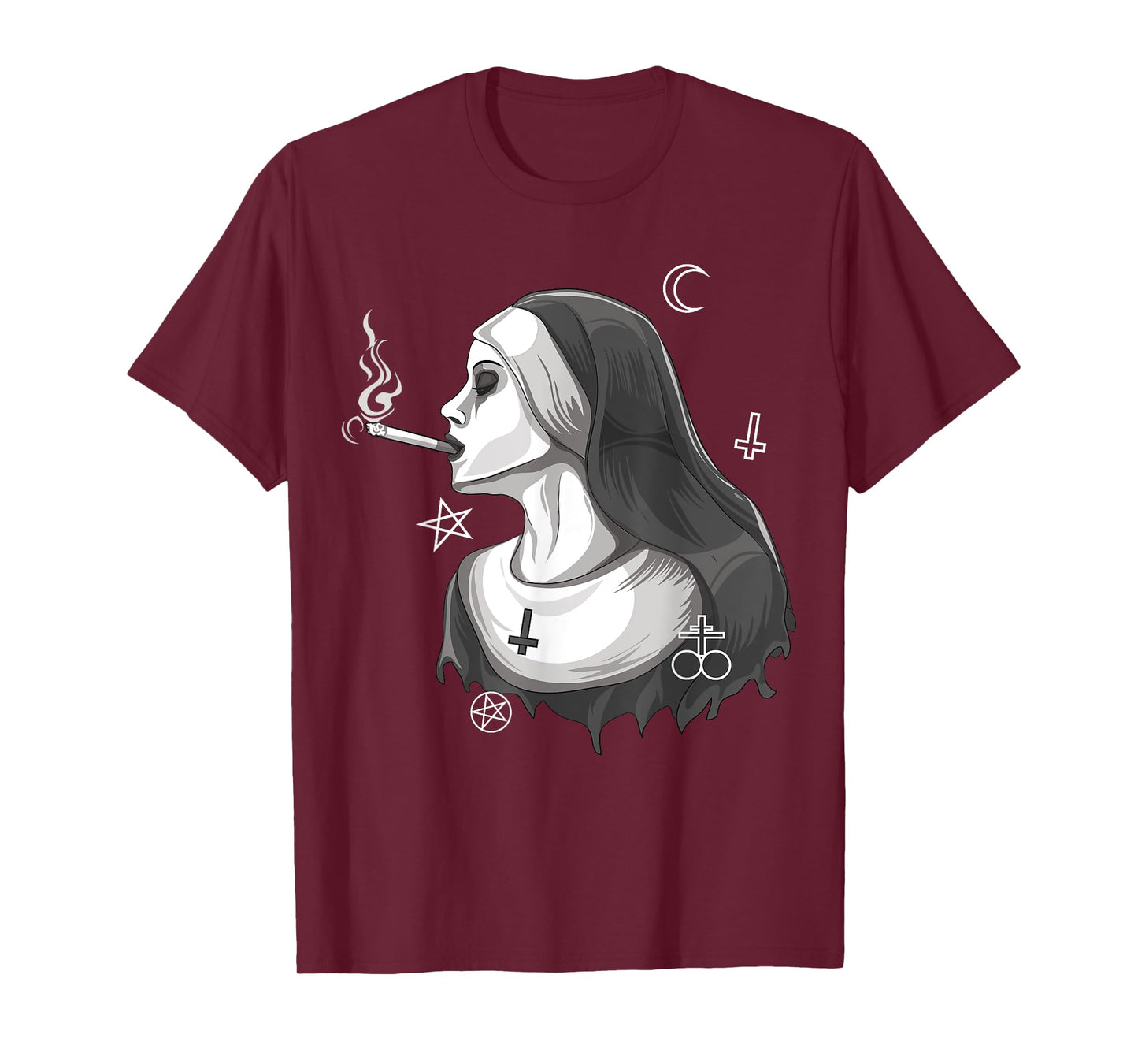 Dark Nun Satanic Occult Gothic Evil Anti-Christ Nun Unholy T-Shirt