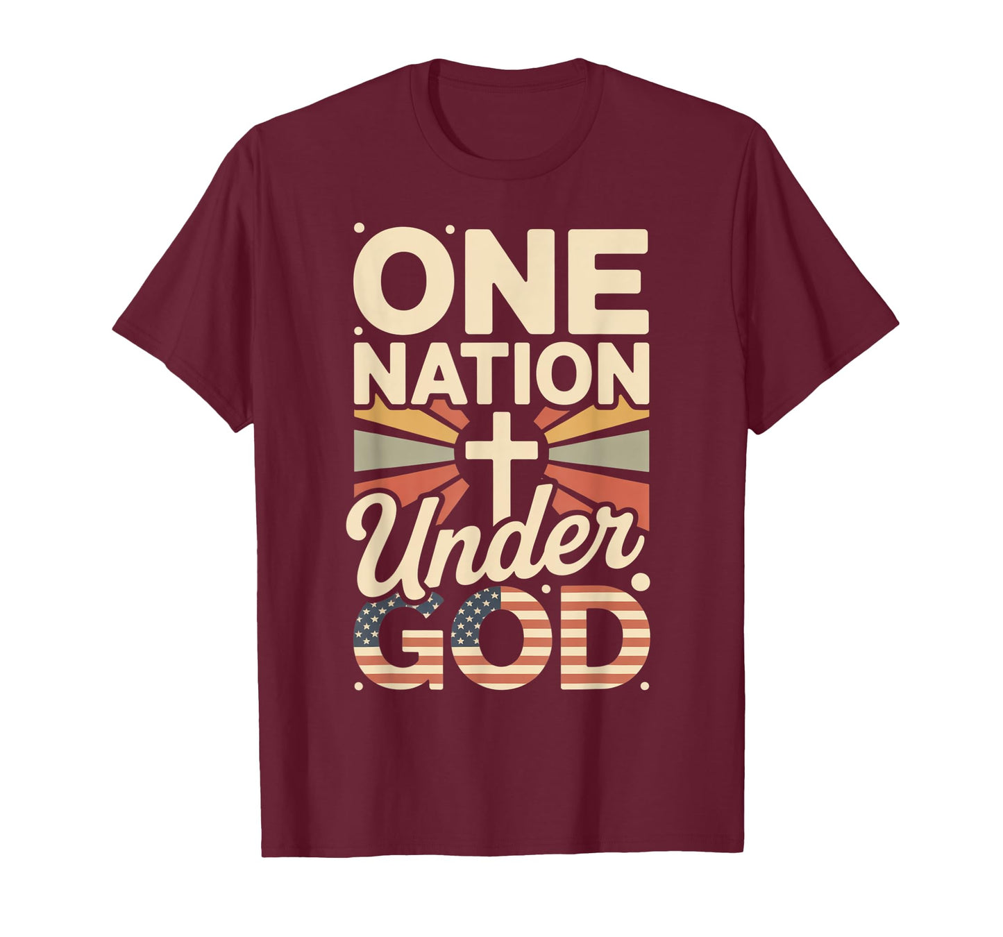 One Nation Under God July 4th Christian Patriotic T-Shirt
