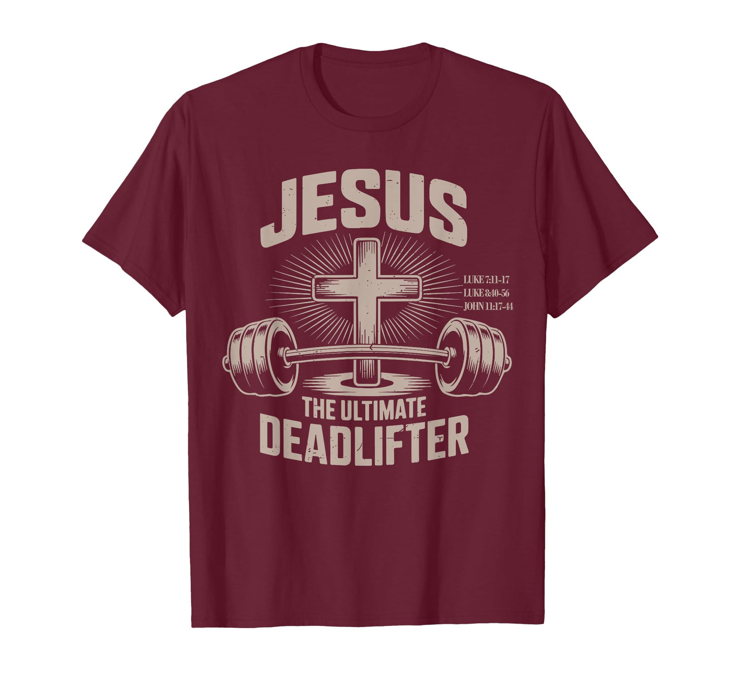 Jesus The Ultimate Deadlifter Muscle Kid Funny Christian Gym T-Shirt