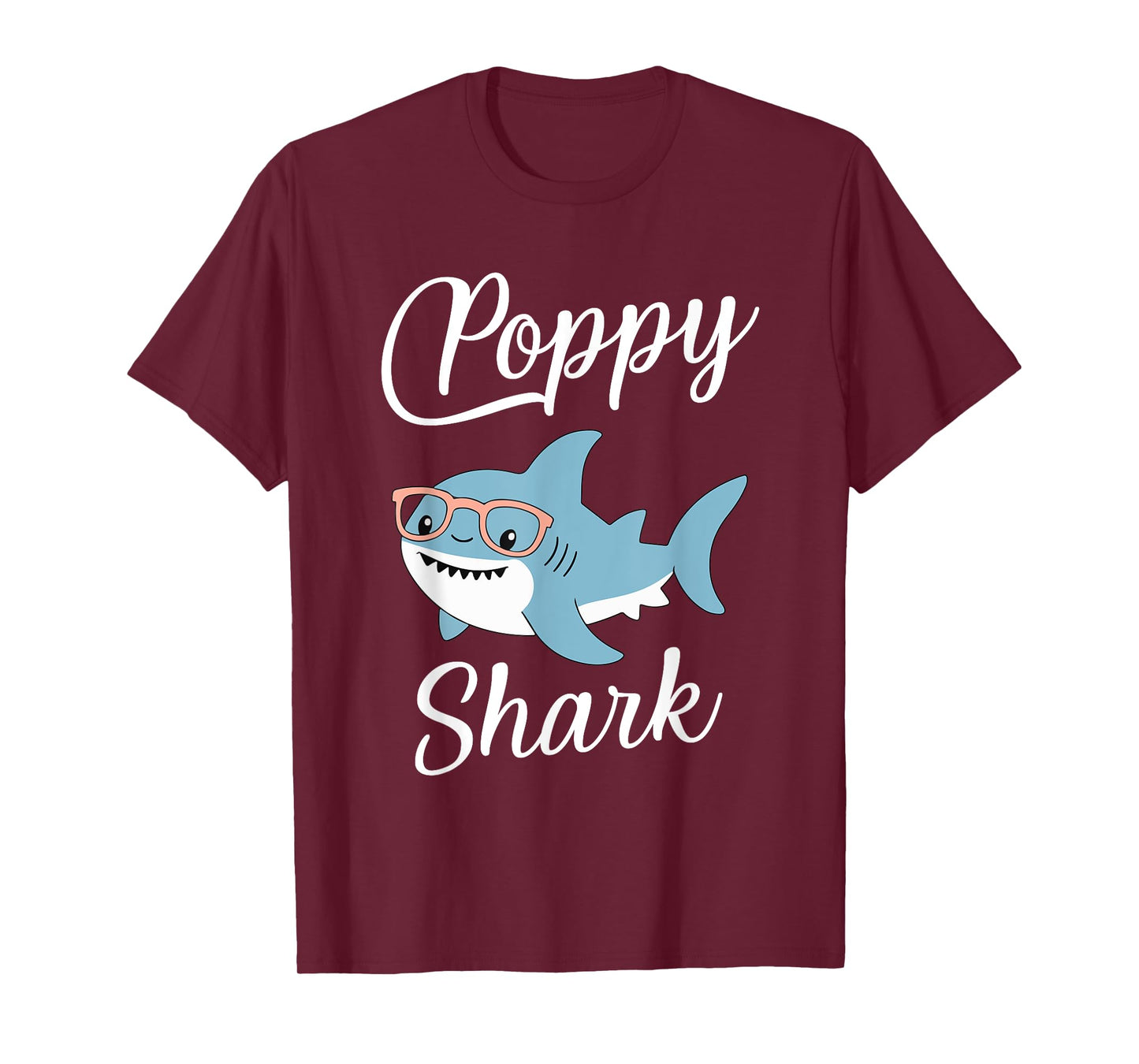 Poppy Shark Funny Matching Family Grandpa T-Shirt