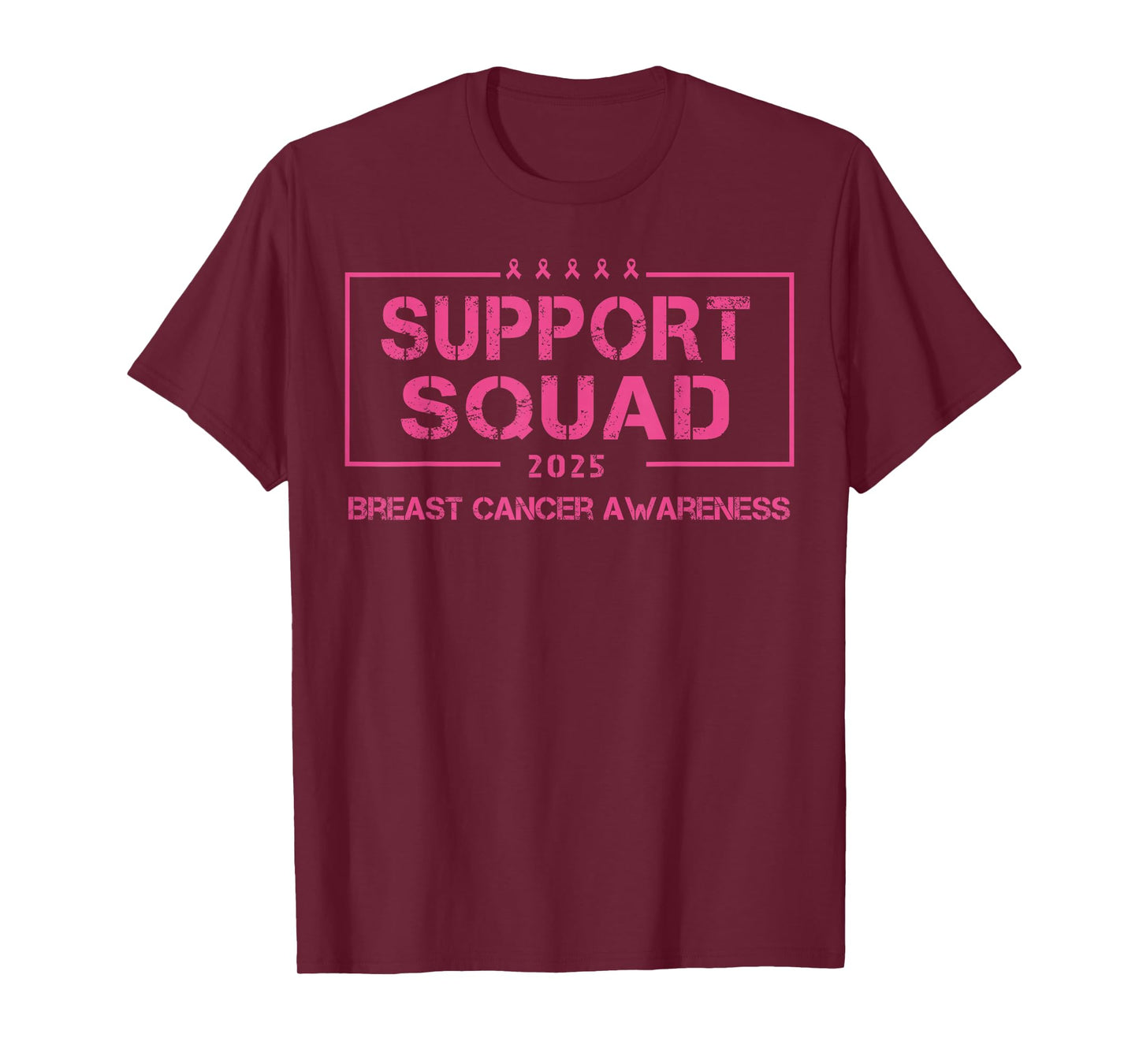 Support Squad Breast Cancer Awareness Pink Ribbon Men Women T-Shirt