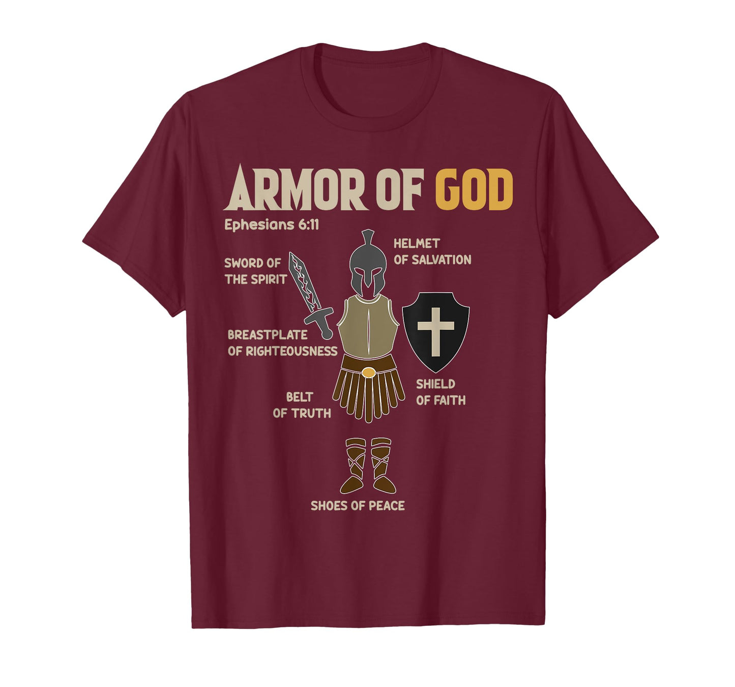 Toddler Boy Armor Of God Brother Son Men Kid Christian Jesus T-Shirt